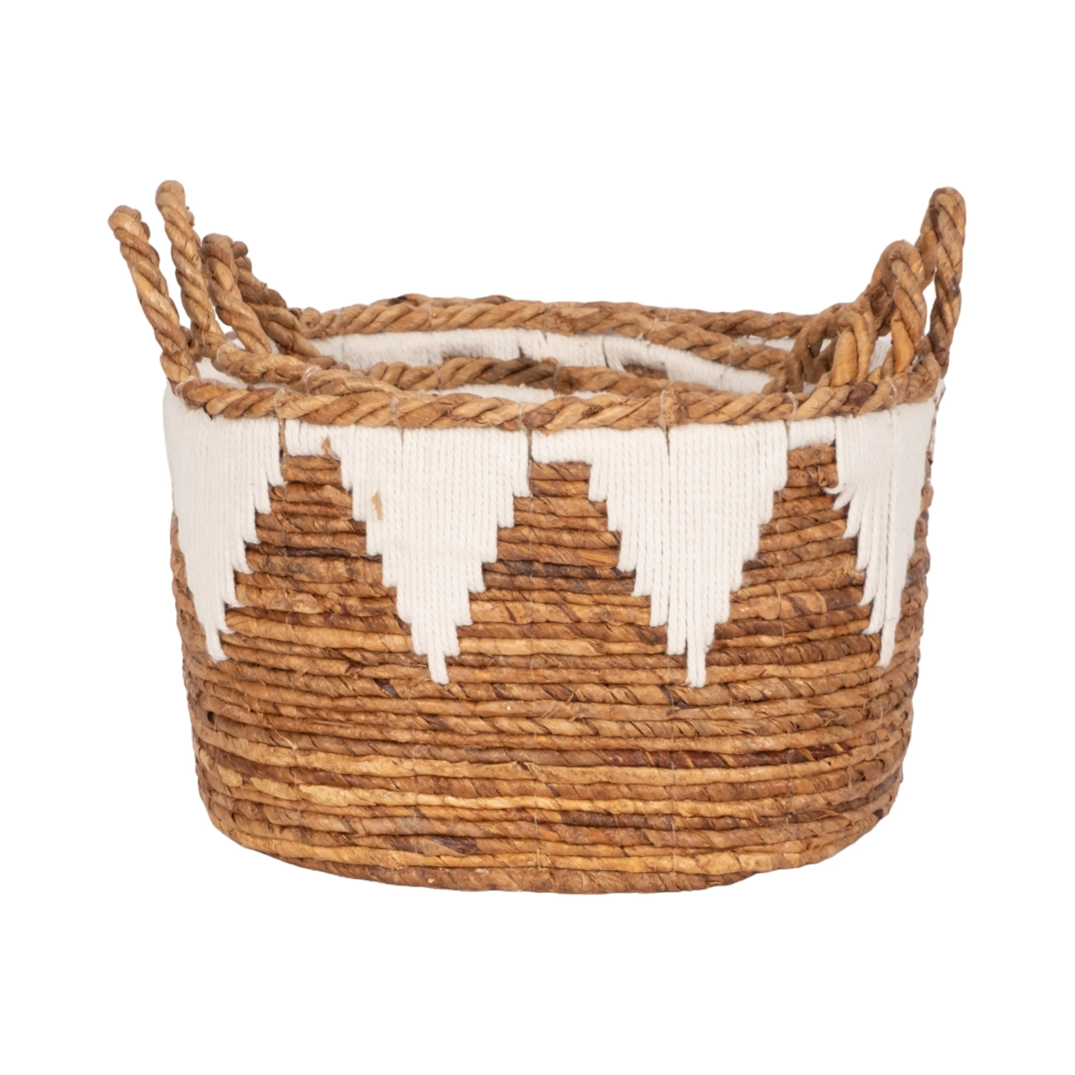 BANANA LEAF, S/3 10/12/14" NOMAD BASKET, NATURAL