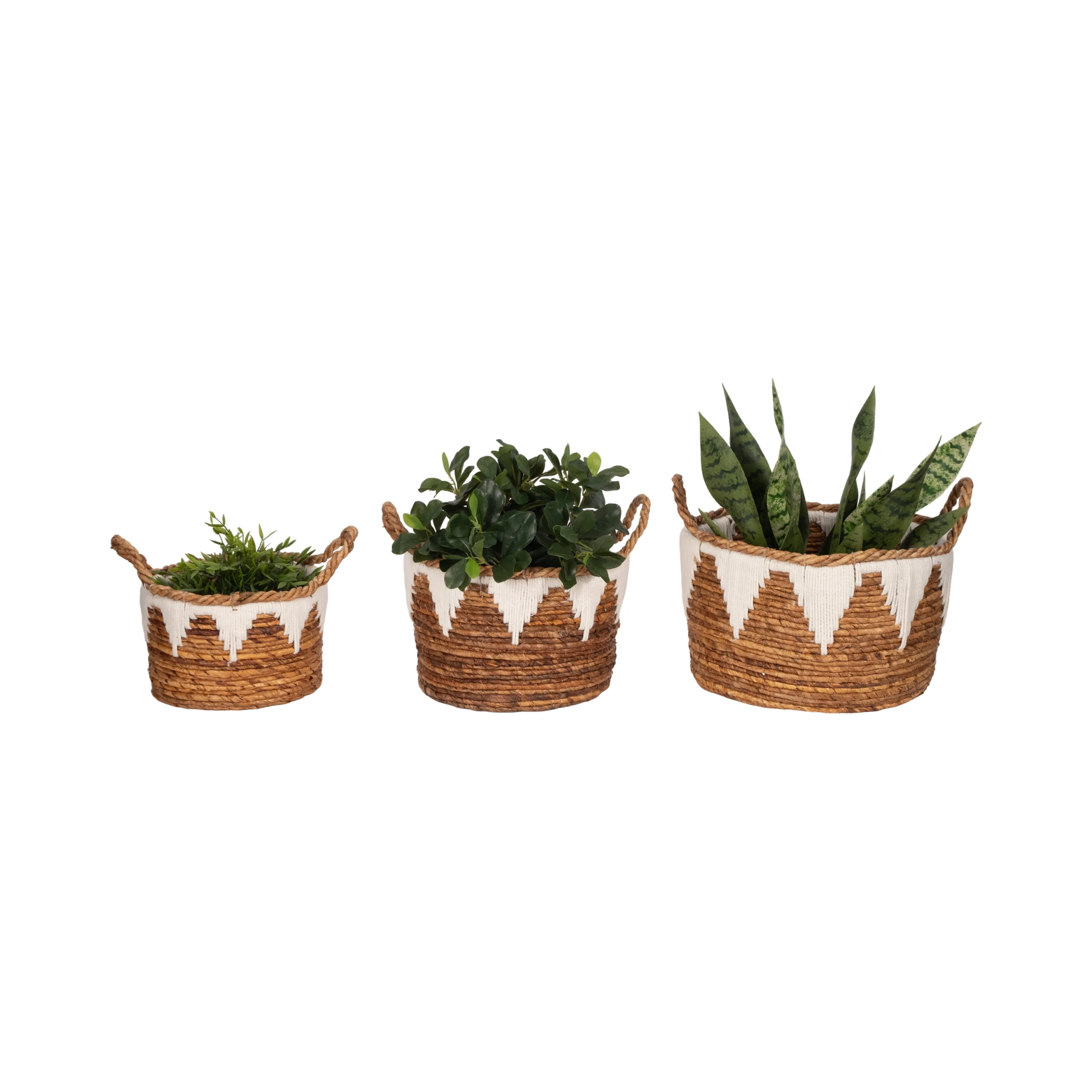 BANANA LEAF, S/3 10/12/14" NOMAD BASKET, NATURAL