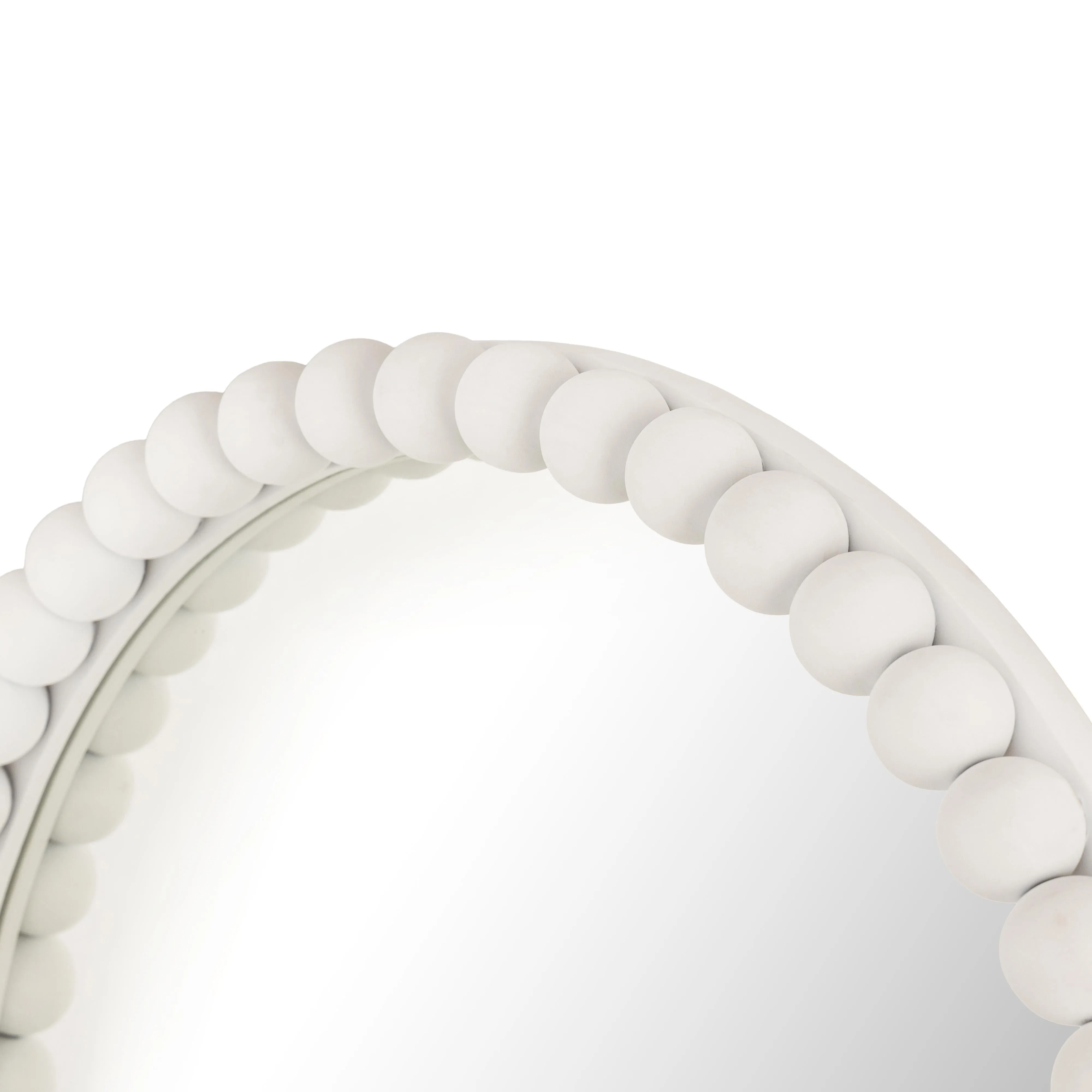 Baria White Wooden Mirror