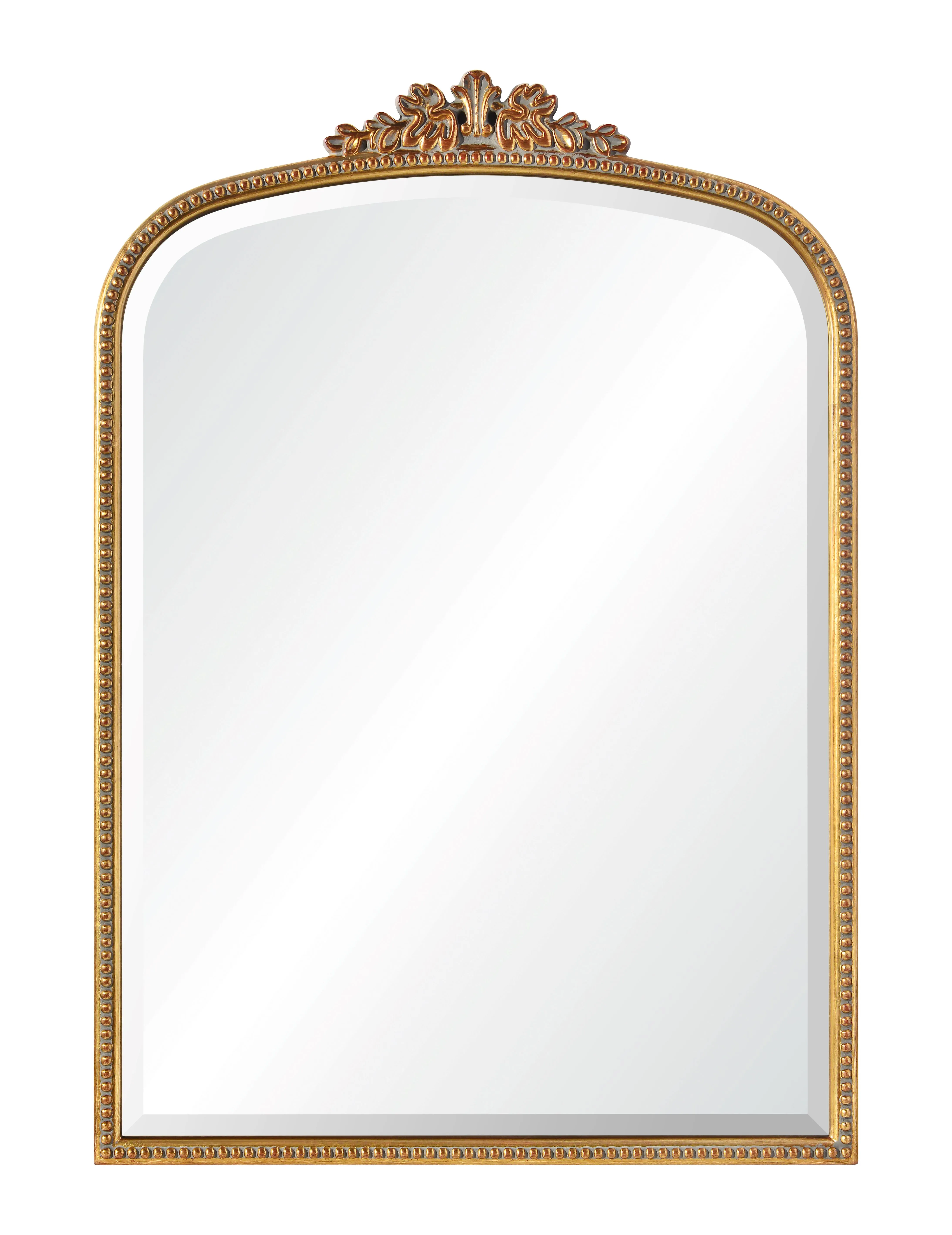 Bevel mirror, antique matt black finishing