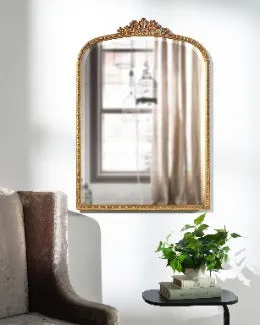 Bevel mirror, antique matt black finishing
