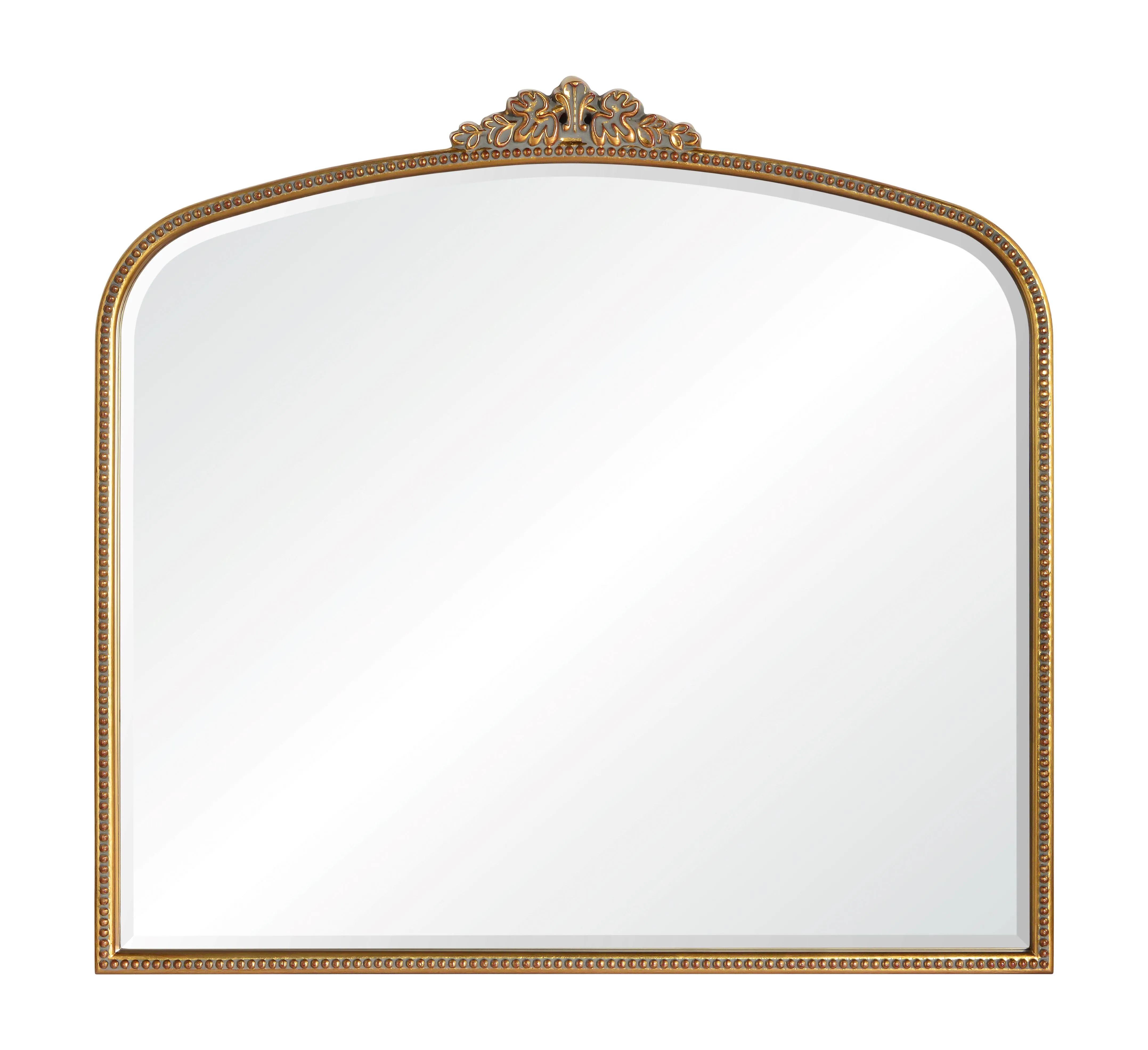 Bevel mirror, antique matt black finishing