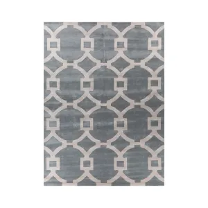 Blue Haze White Rug