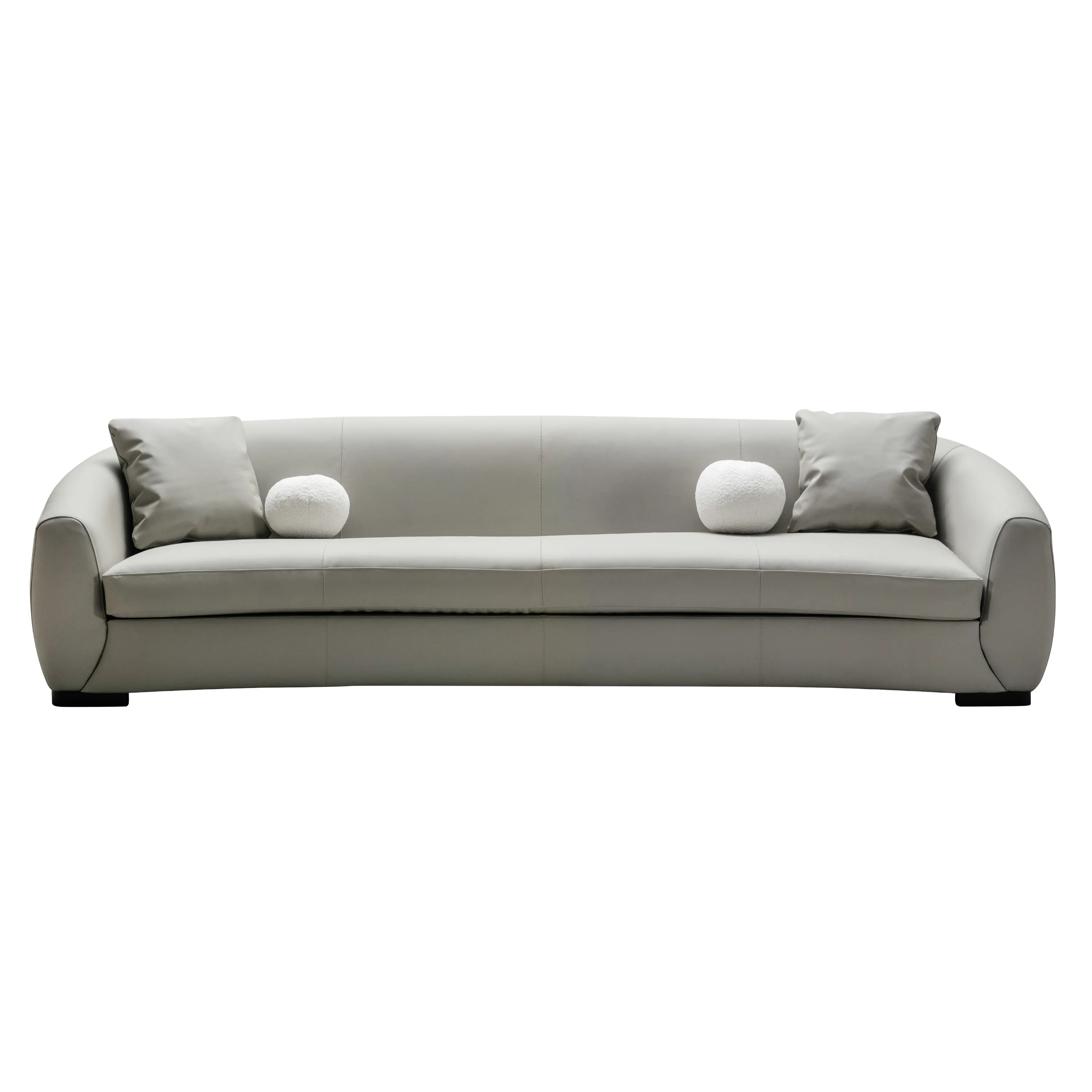 Boucle brown leather 5 seater sofa