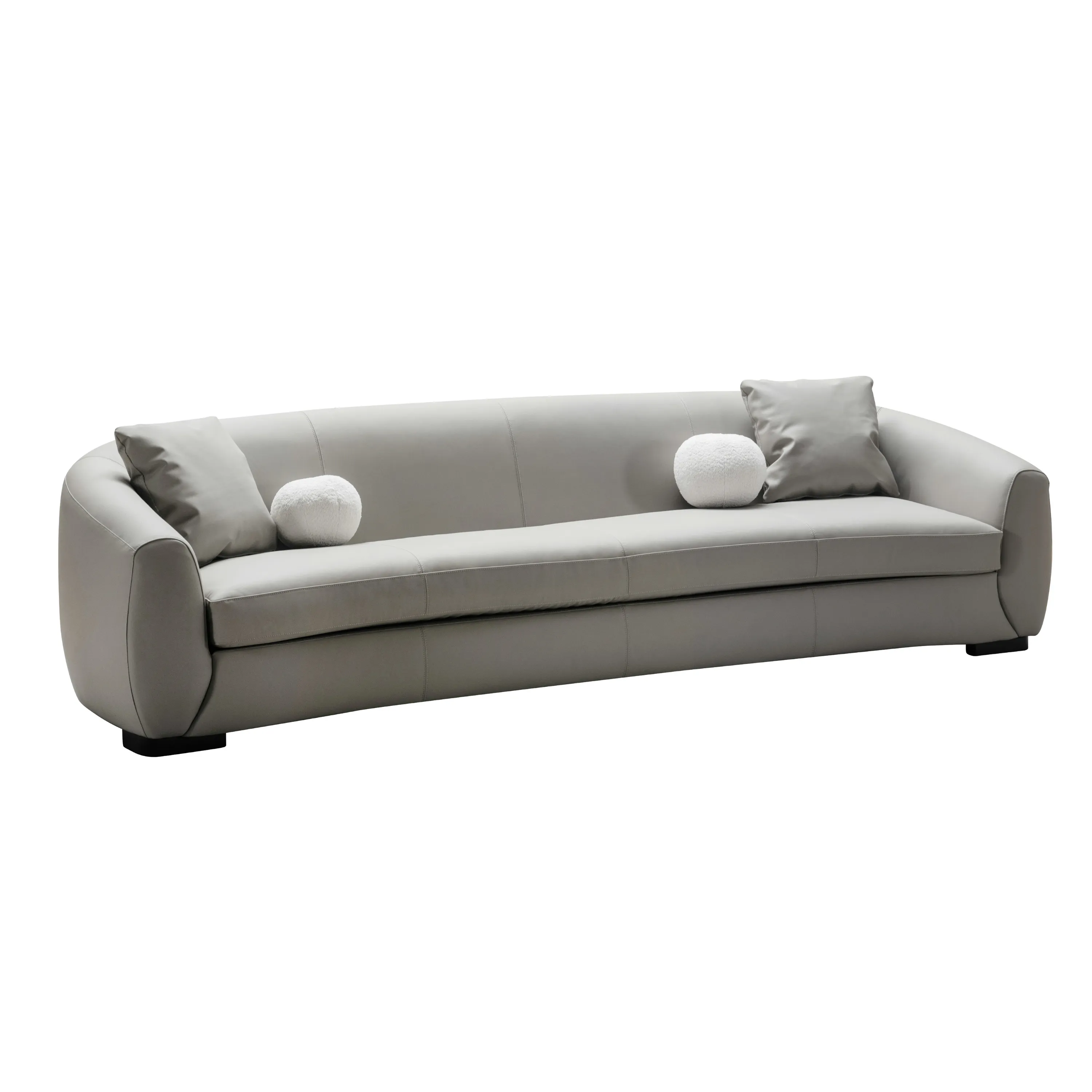Boucle brown leather 5 seater sofa