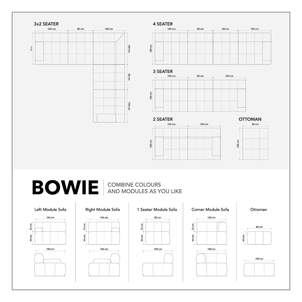Bowie Boucle 4 Seat Sofa (Sand)