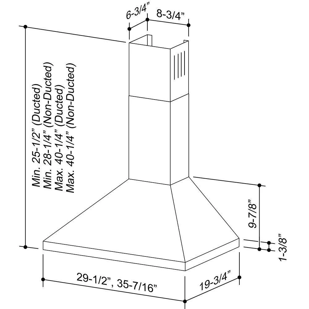 Broan BW5030SS Broan? 30-Inch Convertible European Style Wall-Mounted Chimney Range Hood, 350 Cfm, Stainless Steel