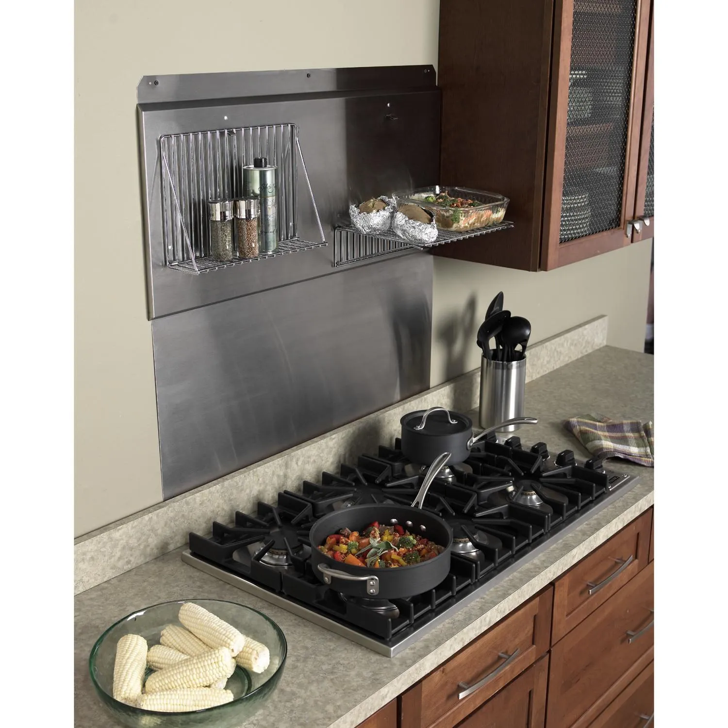 Broan RMP4204 42-Inch Backsplash With Shelves In Stainless Steel