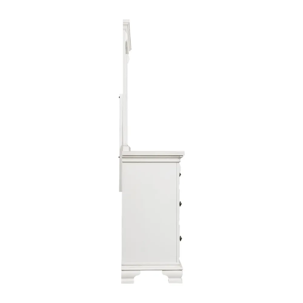 Calloway 7-Drawer Dresser w/ Mirror Set in White