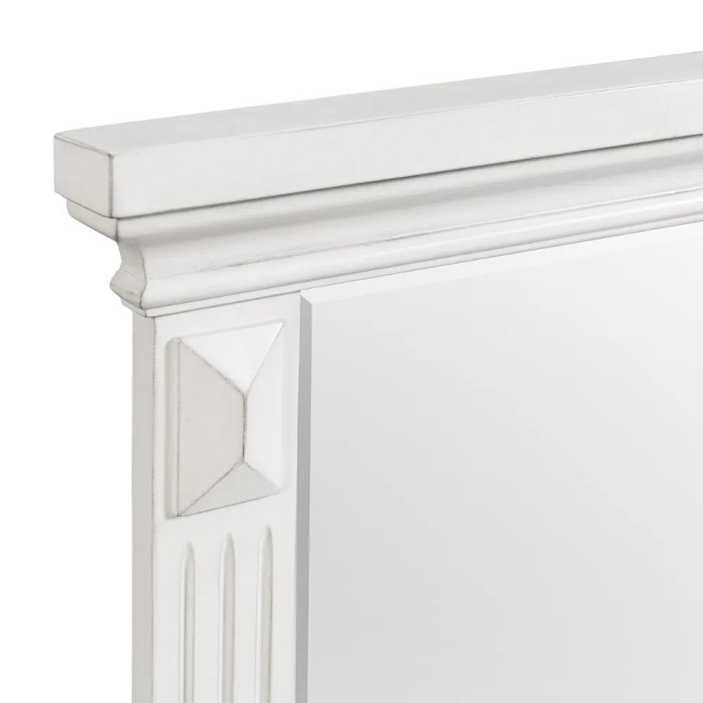 Calloway 7-Drawer Dresser w/ Mirror Set in White