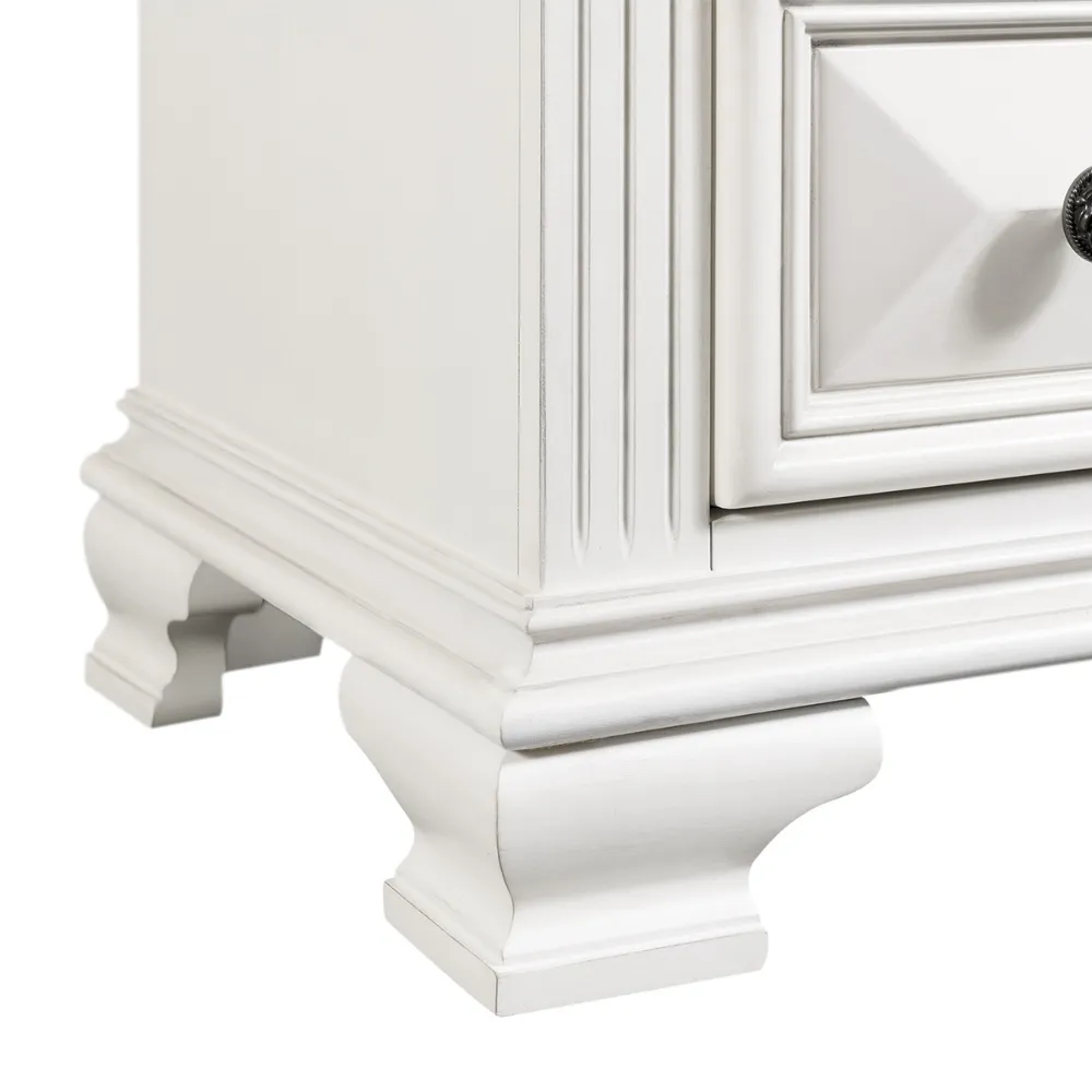 Calloway 7-Drawer Dresser w/ Mirror Set in White