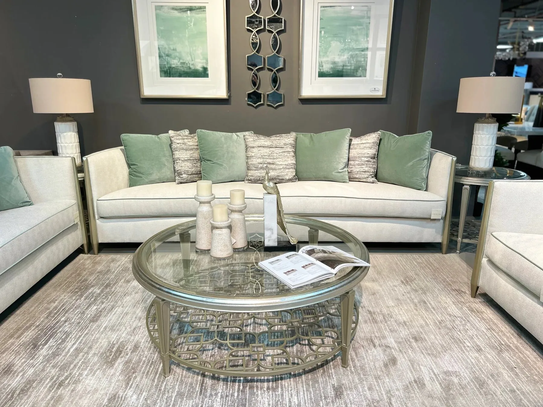 Caracole Upholstery - Piping Hot (Teal)