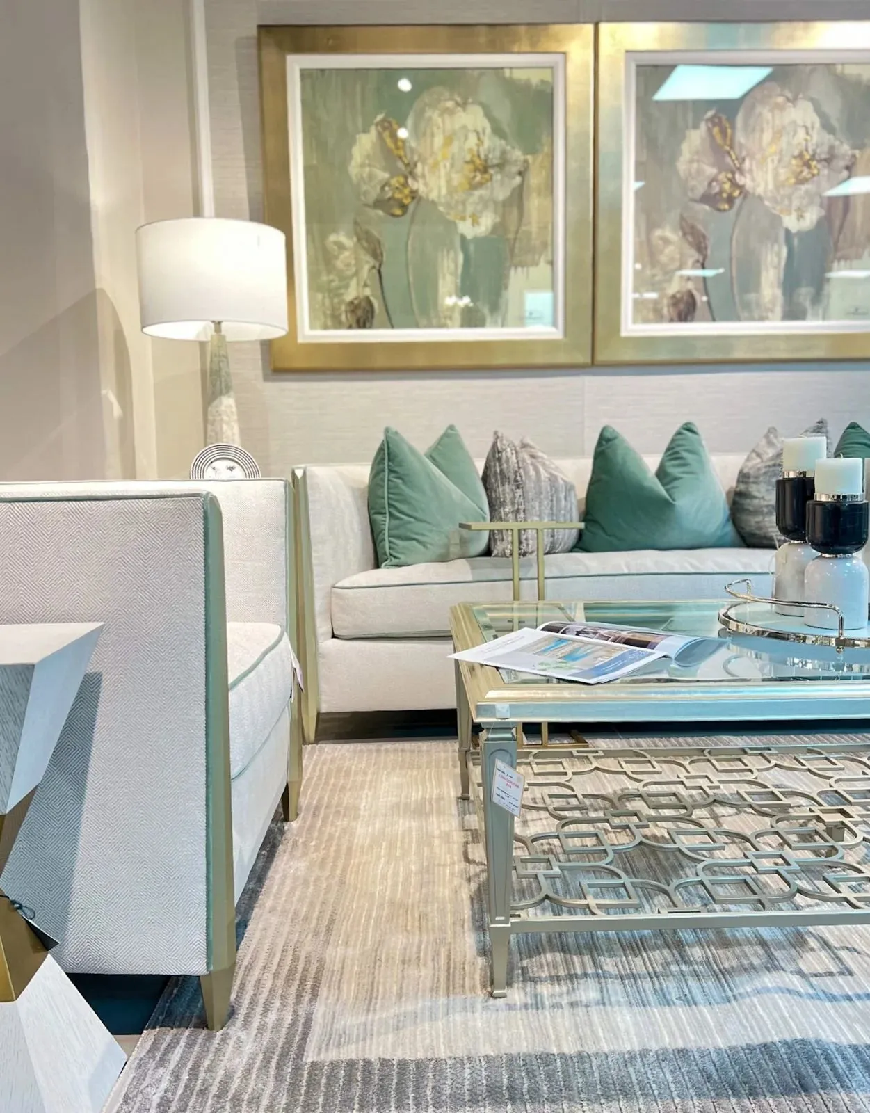 Caracole Upholstery - Piping Hot (Teal)