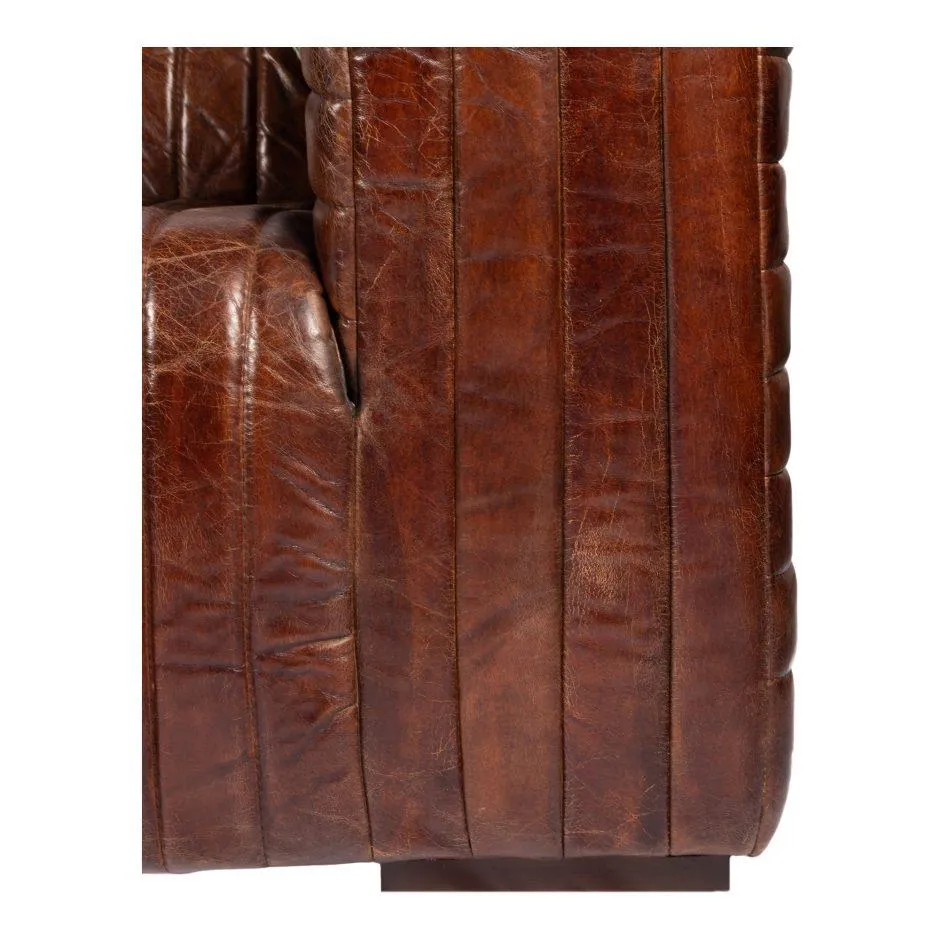 Castle Sofa Dark Brown Leather