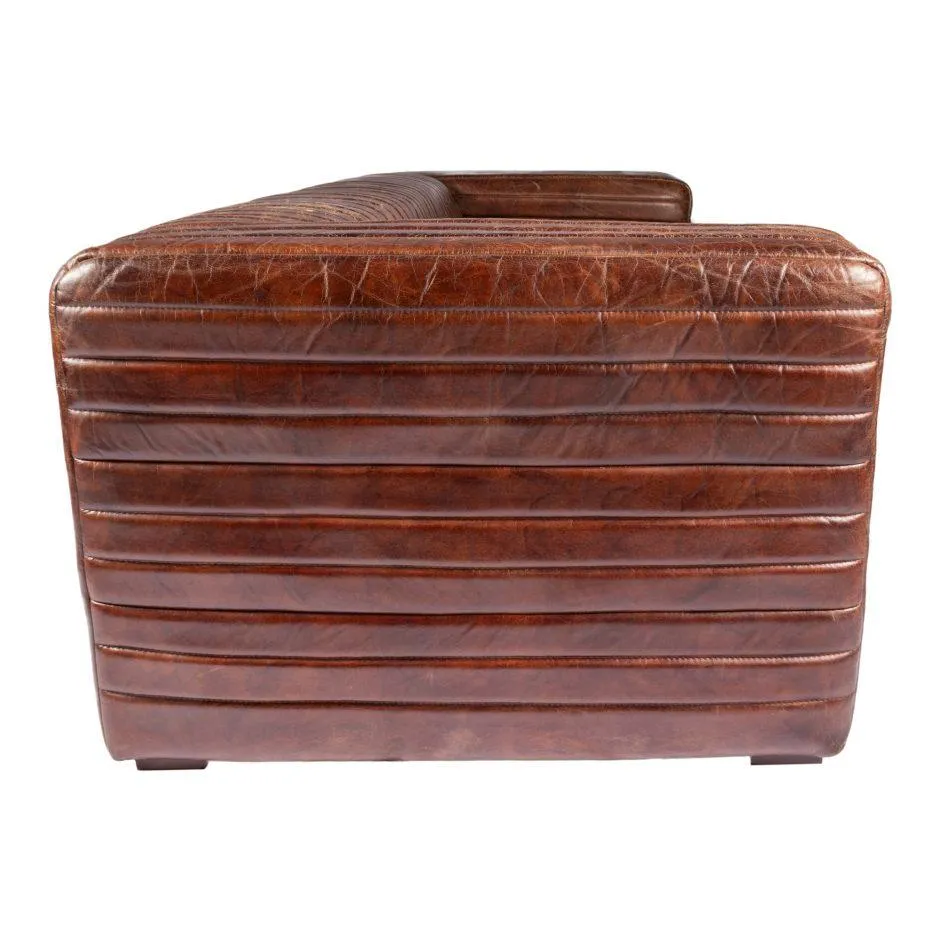 Castle Sofa Dark Brown Leather