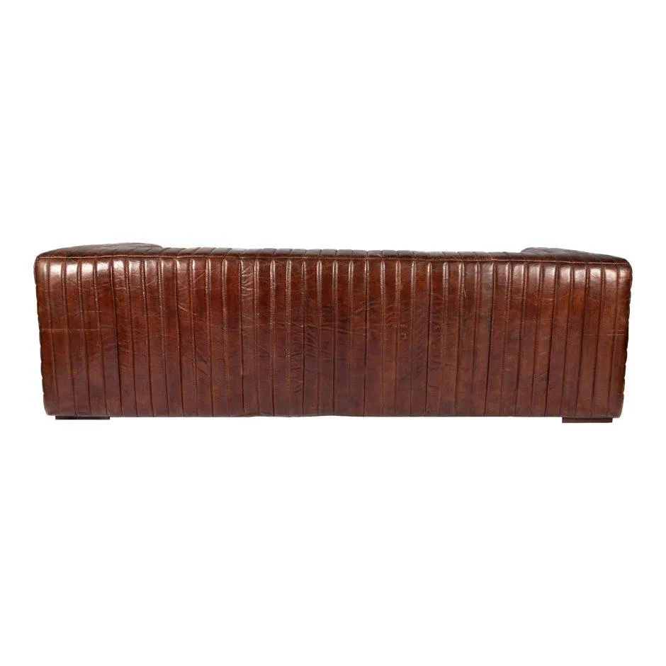 Castle Sofa Dark Brown Leather