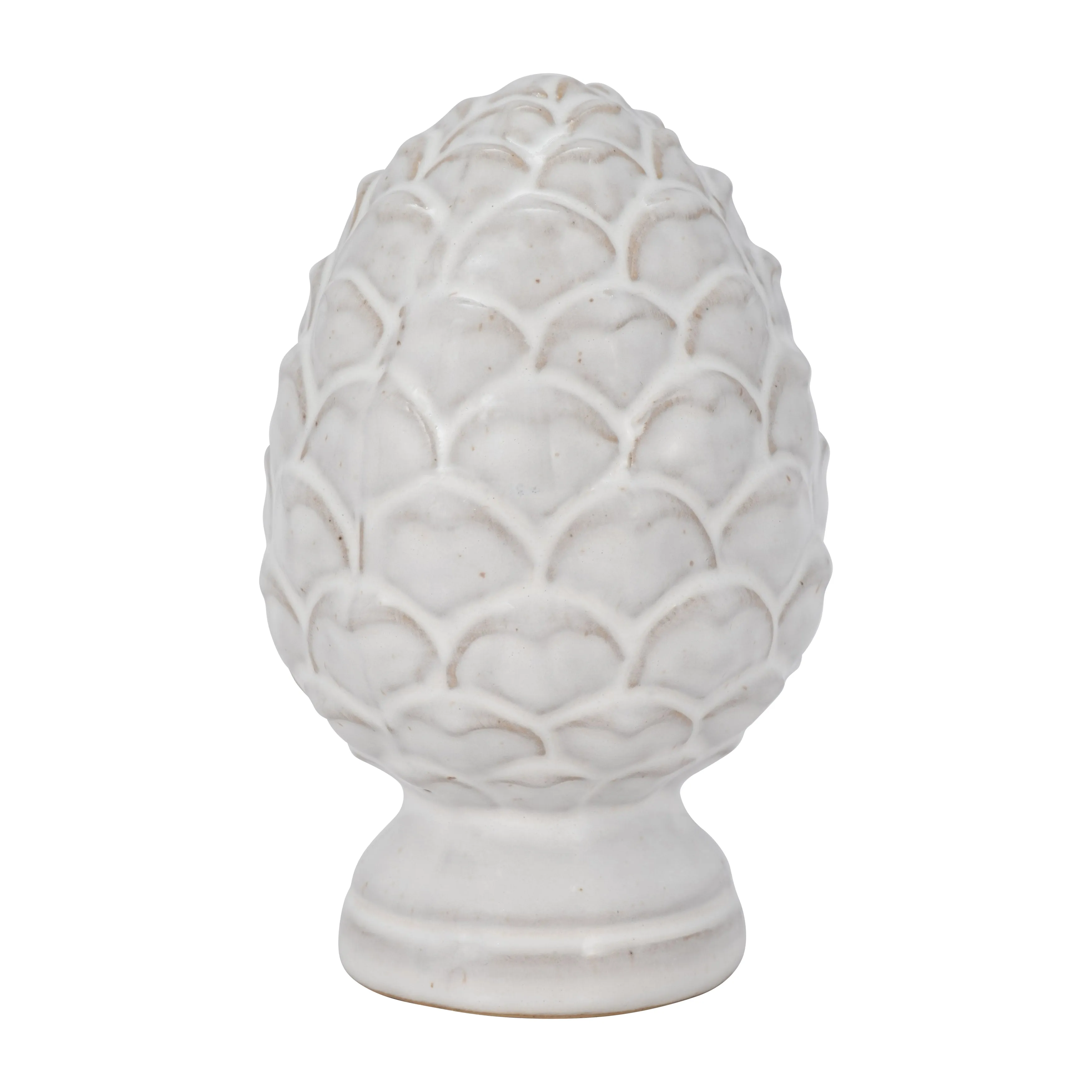 CER, 6" ARTICHOKE DECO, IVORY