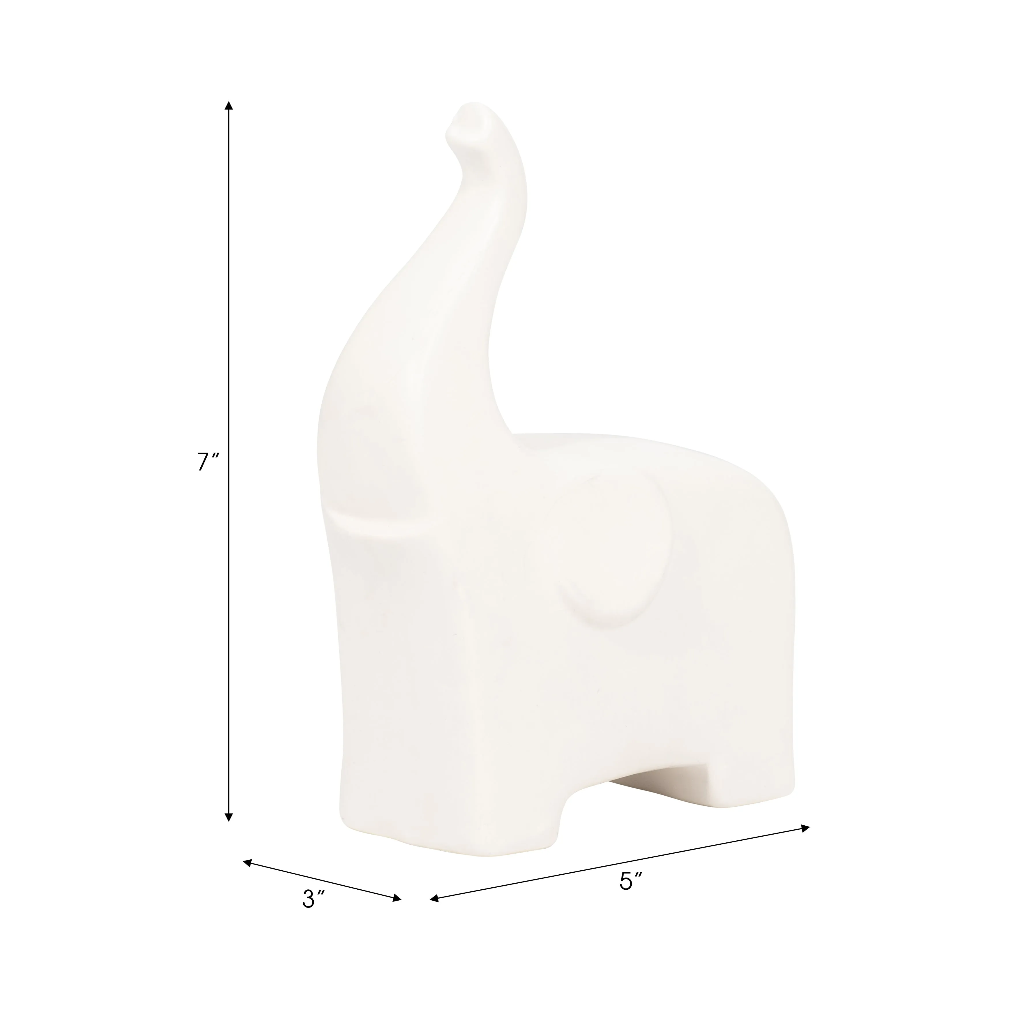 CER, 7" TRUNK UP ELEPHANT, COTTON
