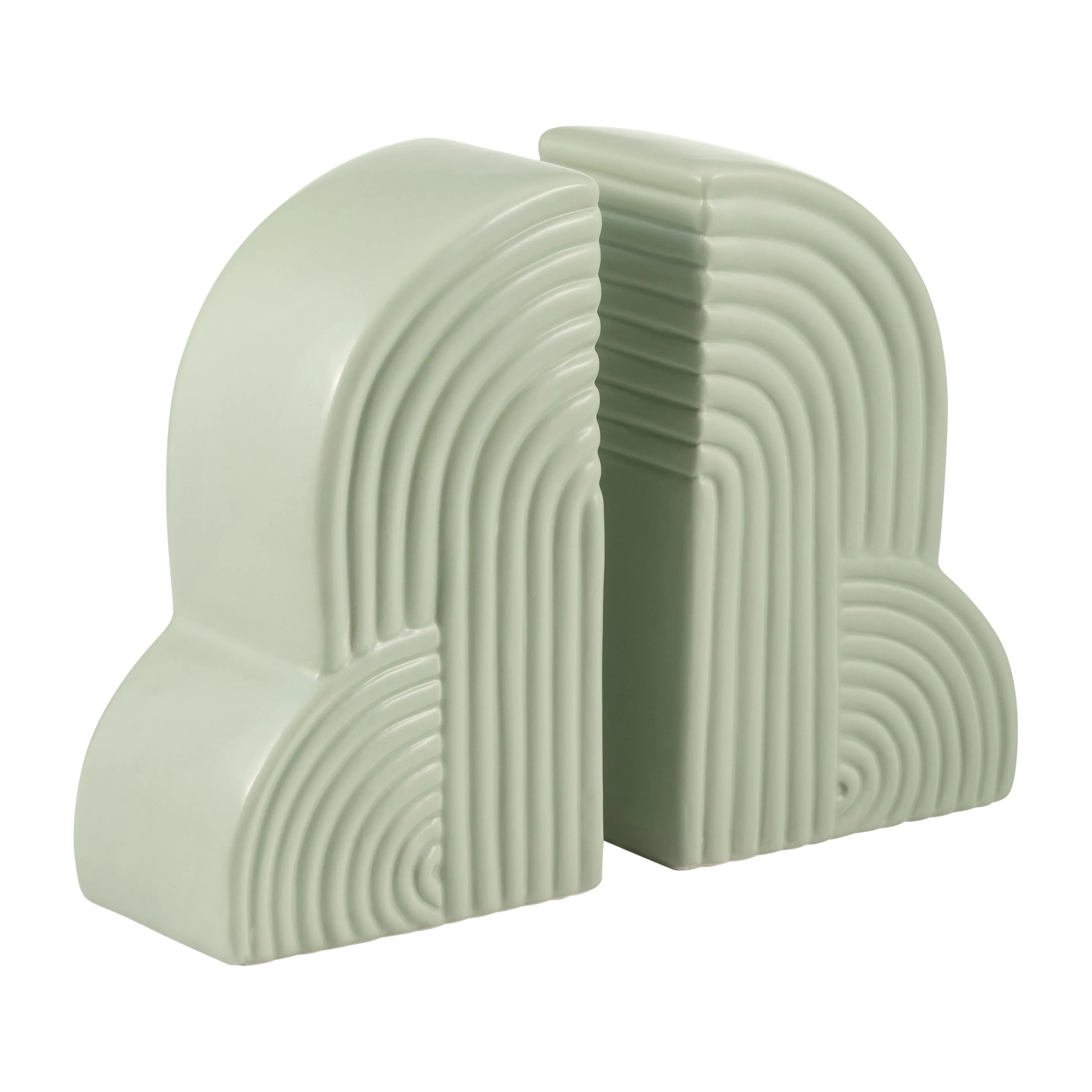 CER, S/2 13X10" ARCHES BOOKENDS, CUCUMBER