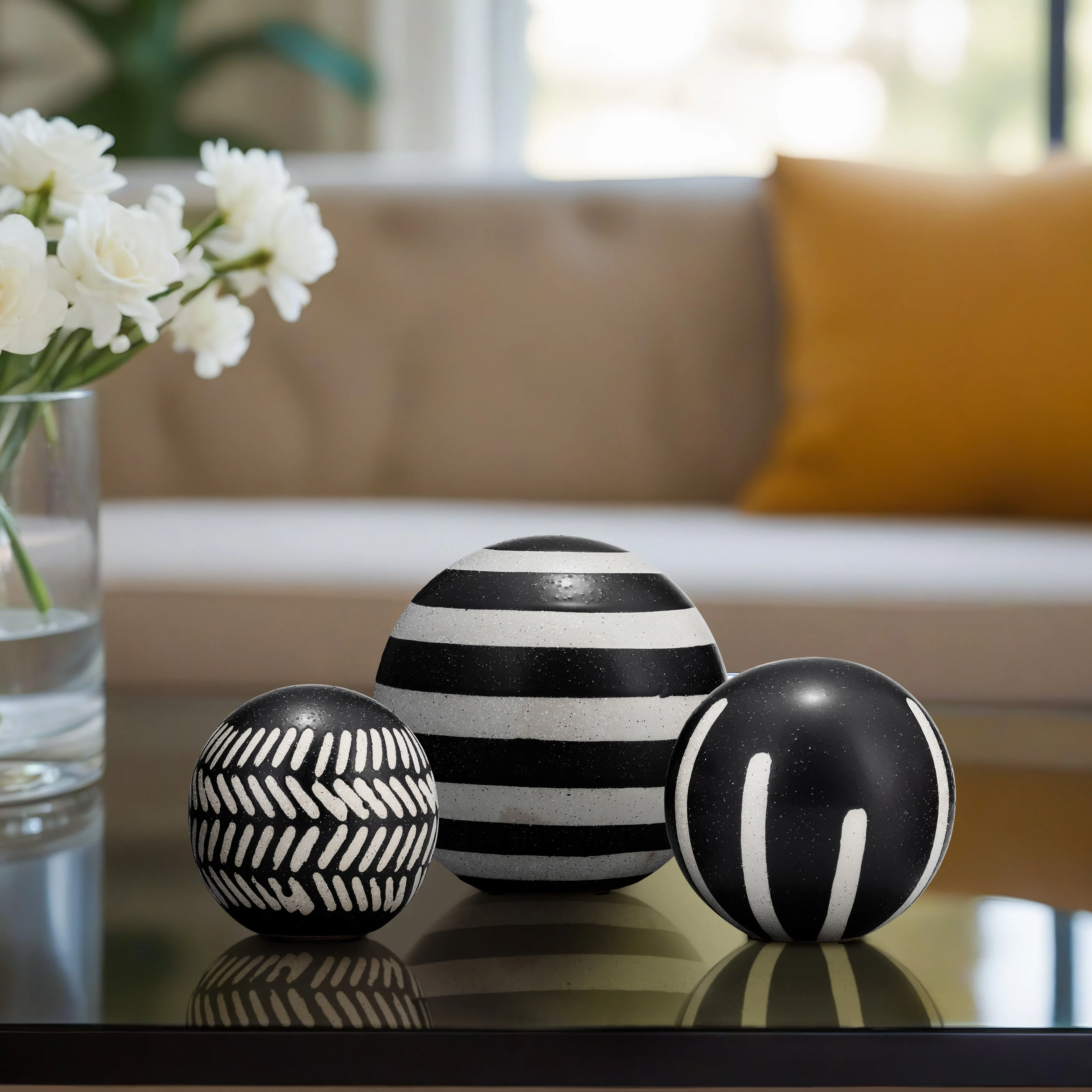 CER, S/3 4/5/6", TRIBAL ORBS, BLK/IVORY