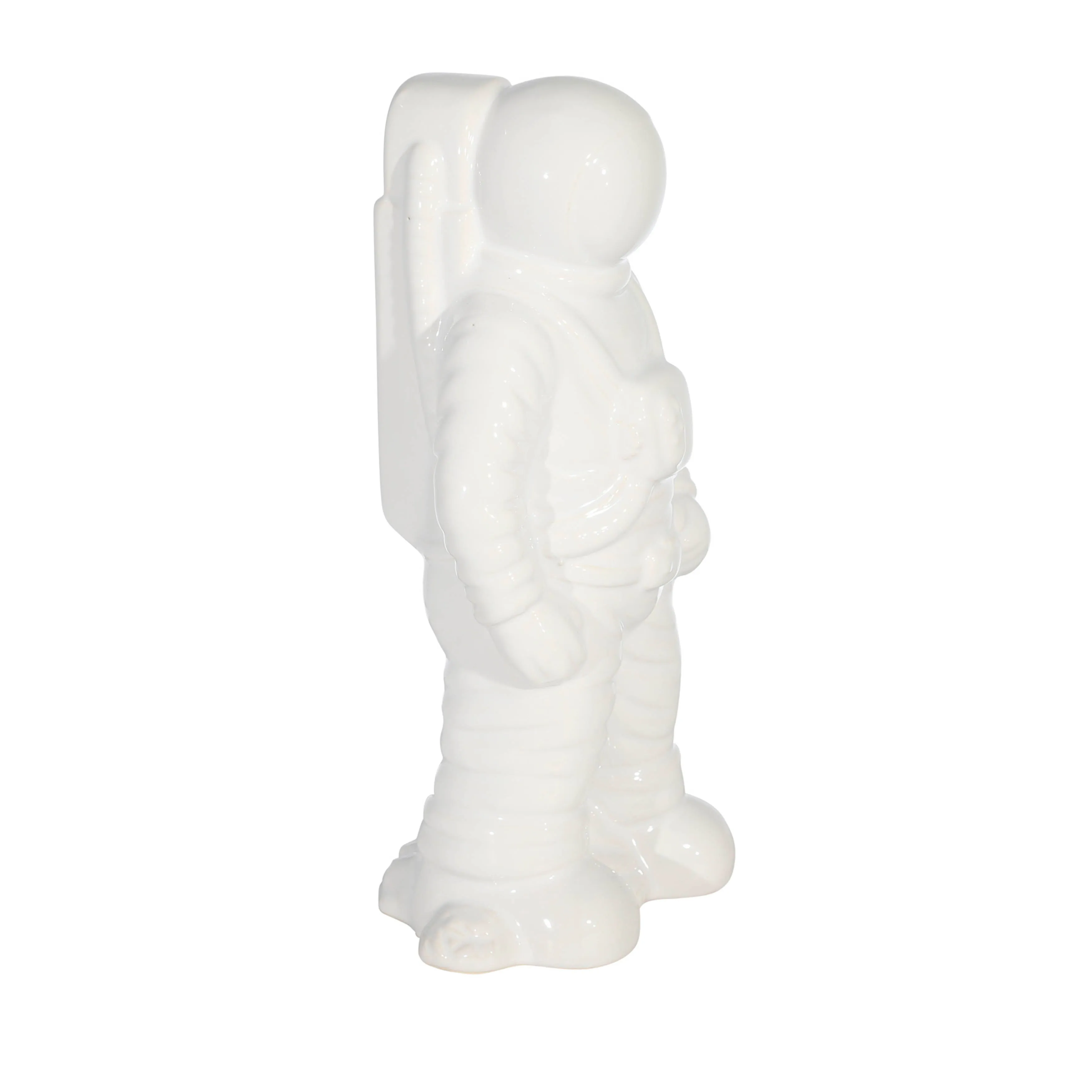 CERAMIC 12" ASTRONAUT STATUETTE, WHITE