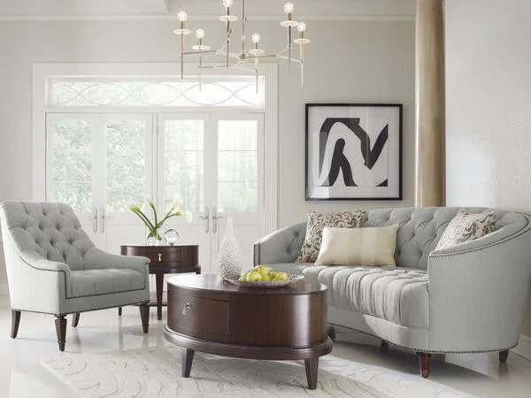 Classic Elegance -Tufted Chair (Grey)