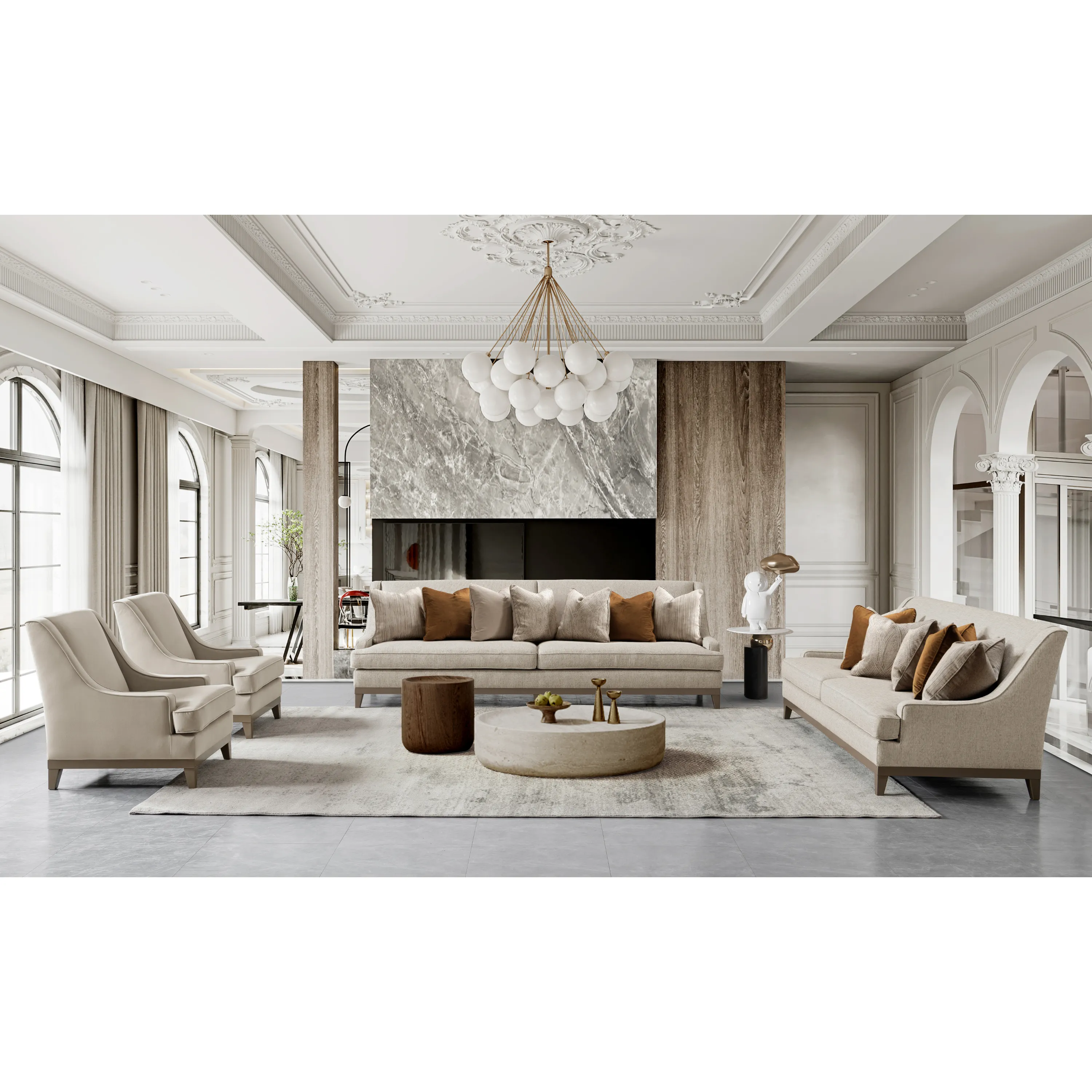 Classy By Noha Albabtain 4 Seater Sofa