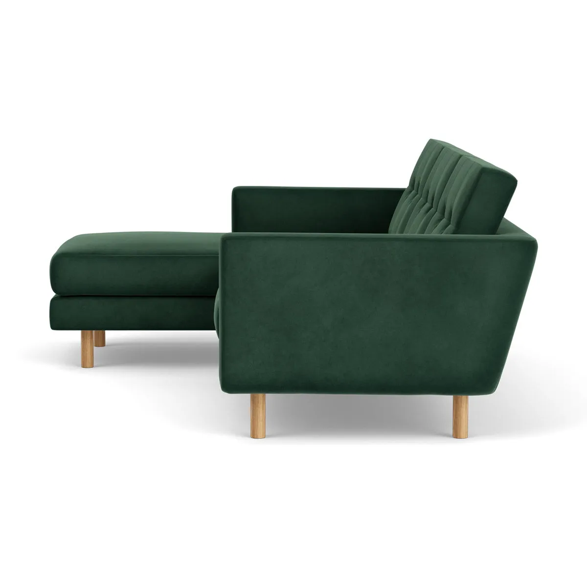 Conrad Velvet Left Chaise Sofa