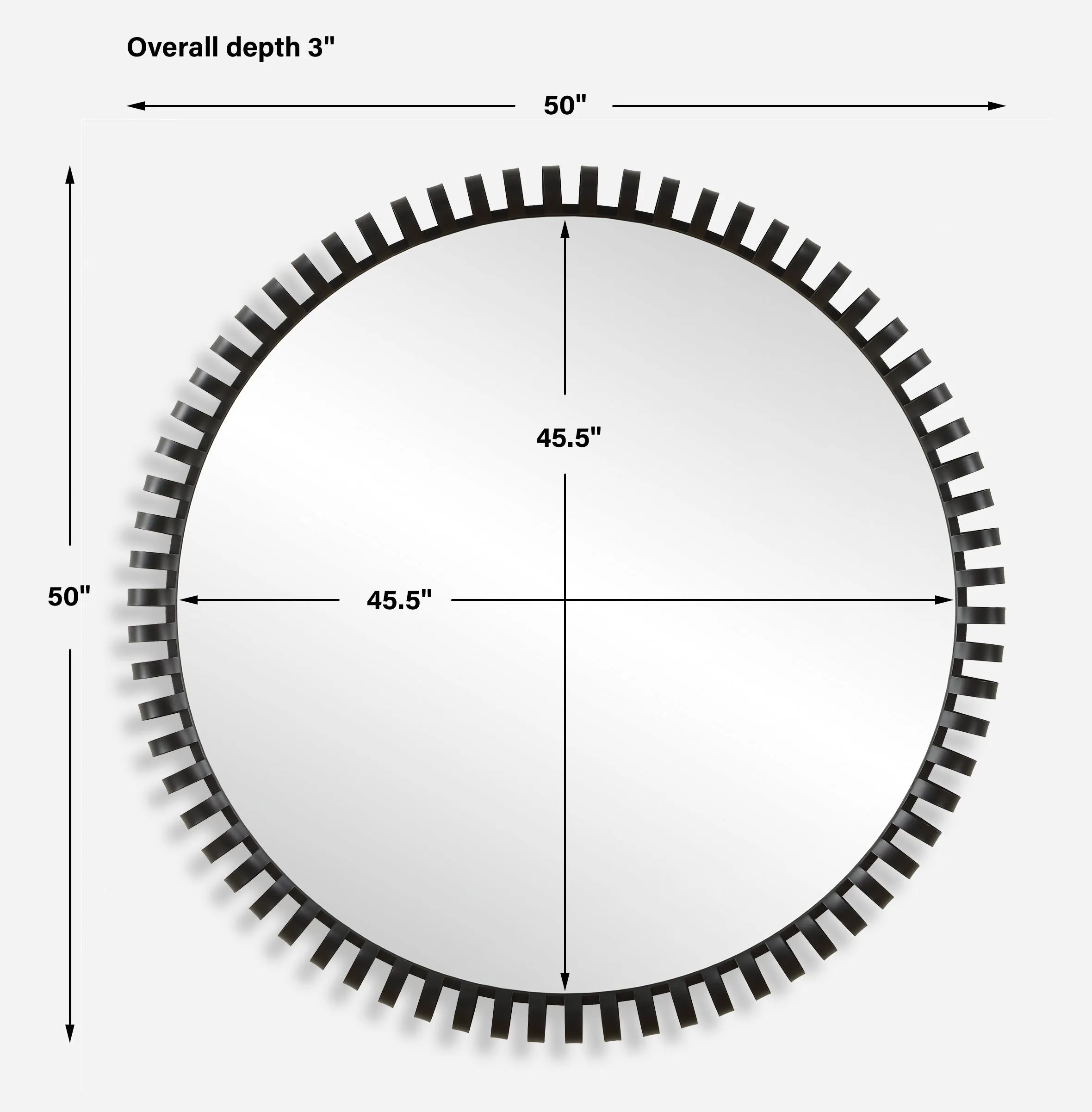 Corona Modern Round Mirror