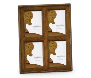 Country Farmhouse Collection - 5" x 7" Quadruple Country Walnut Picture Frame