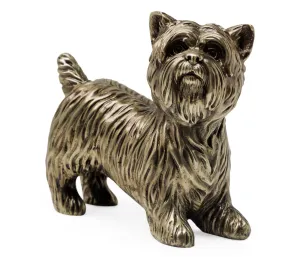 Curated Collection - Light Antique Brass Yorkshire Terrier Dog