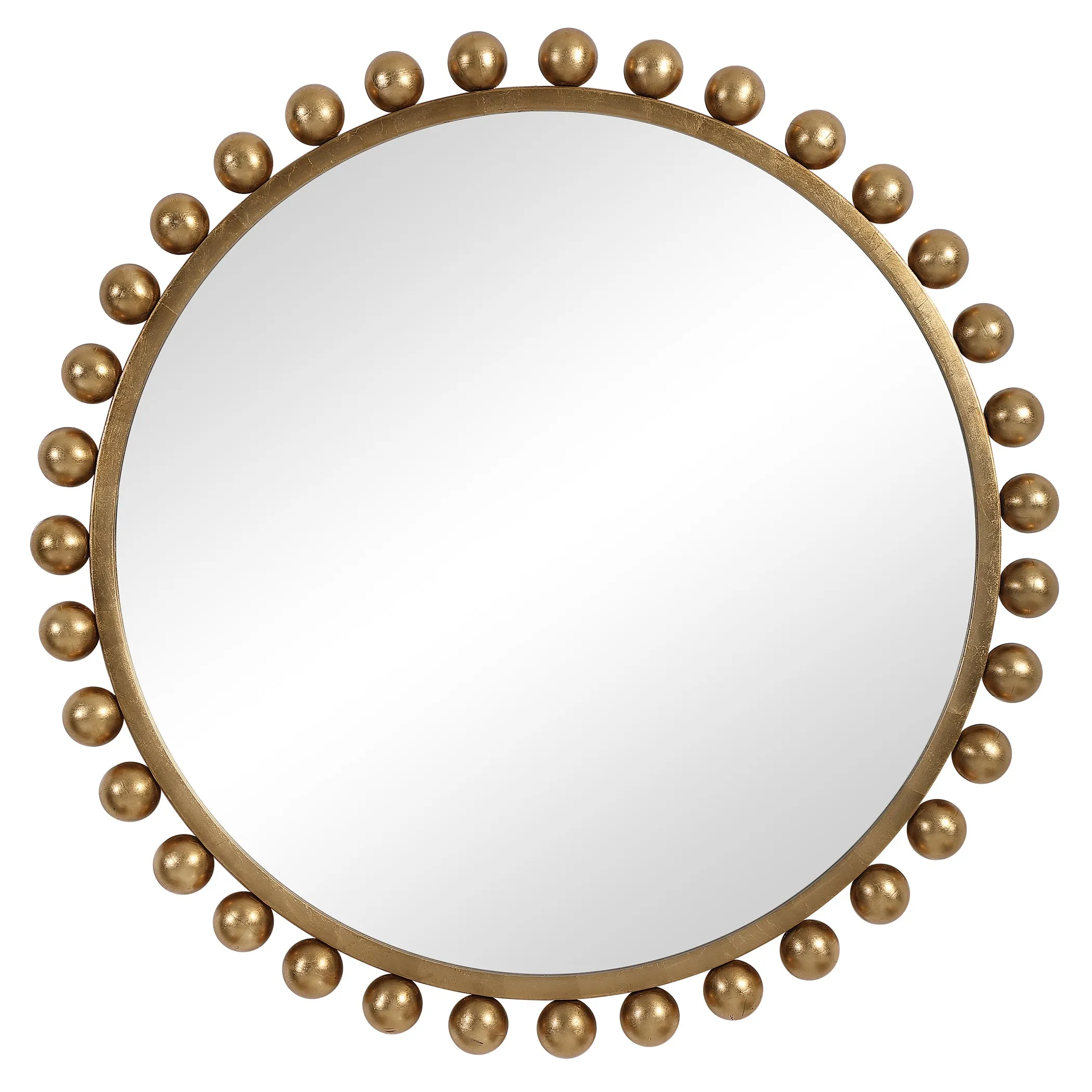 Cyra Gold Round Mirror