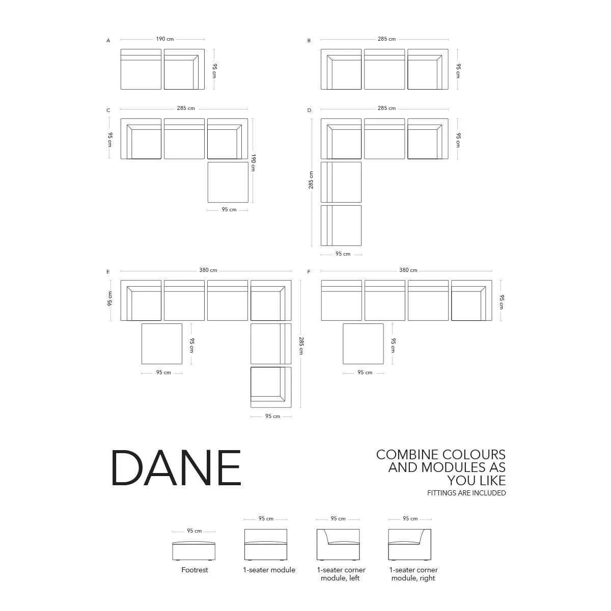 Dane Velvet 1 Seater Modular Piece (Armless)