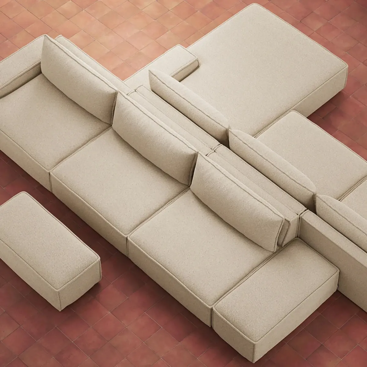 Daphne Boucle 1 Seater Modular Piece (Armless)