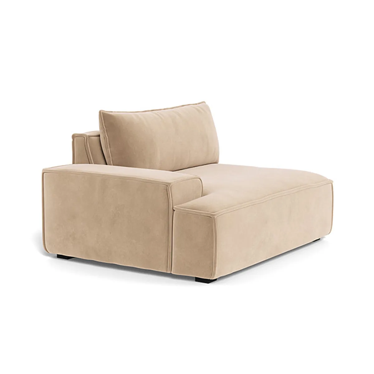 Daphne Velvet 1 Seater Left Arm Modular Sofa