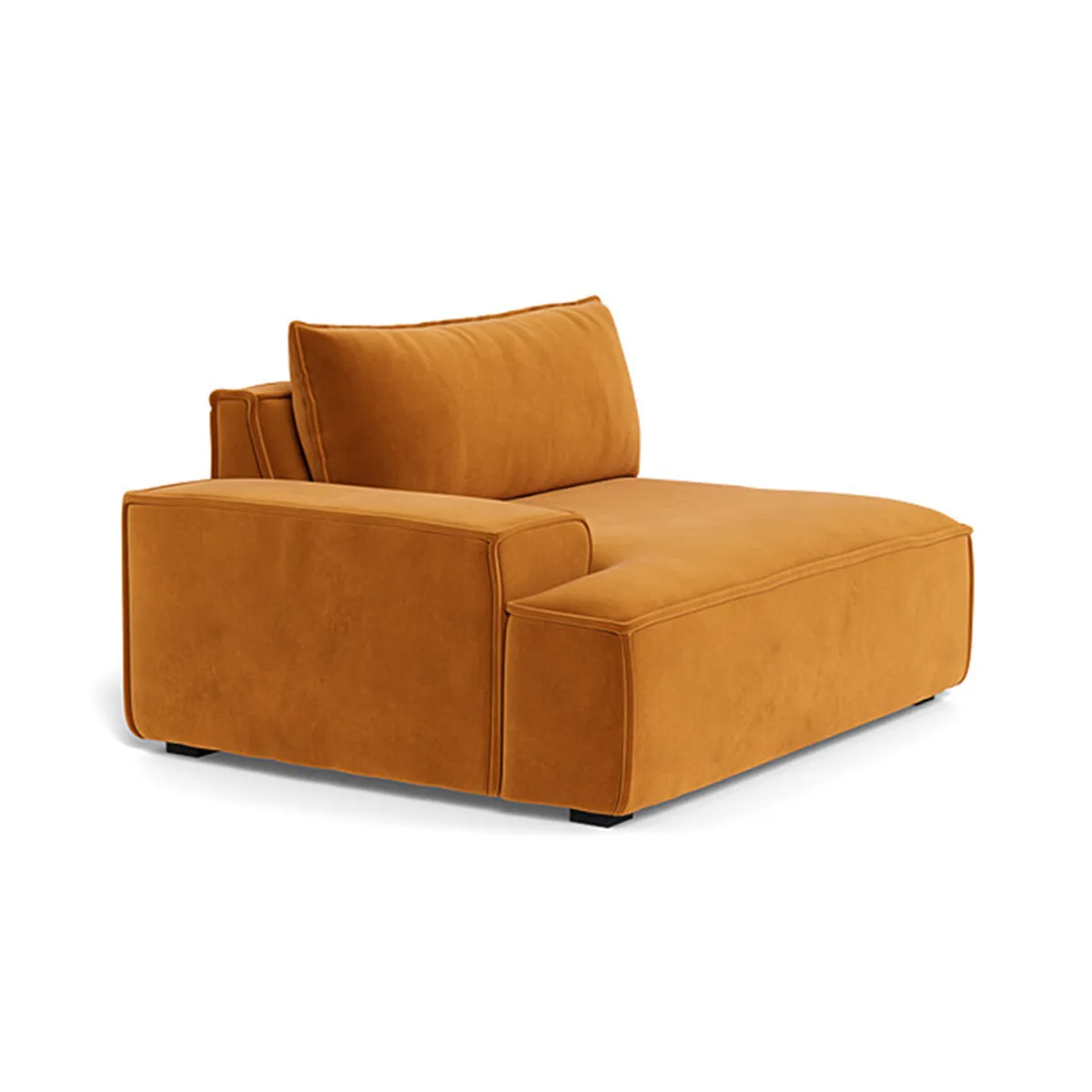 Daphne Velvet 1 Seater Left Arm Modular Sofa