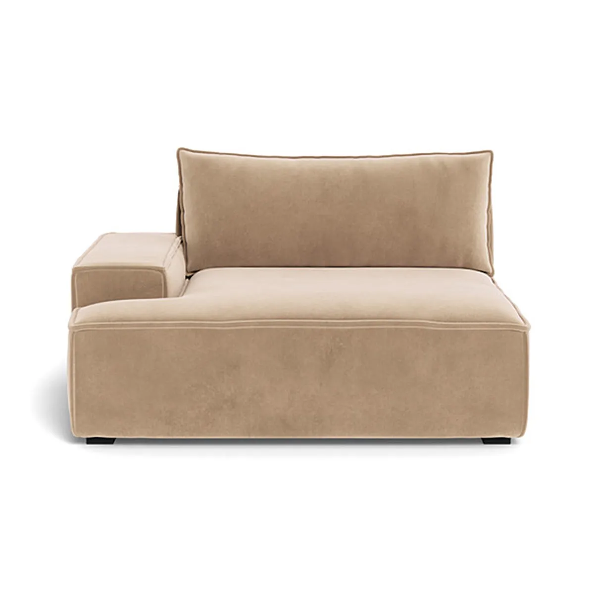Daphne Velvet 1 Seater Left Arm Modular Sofa