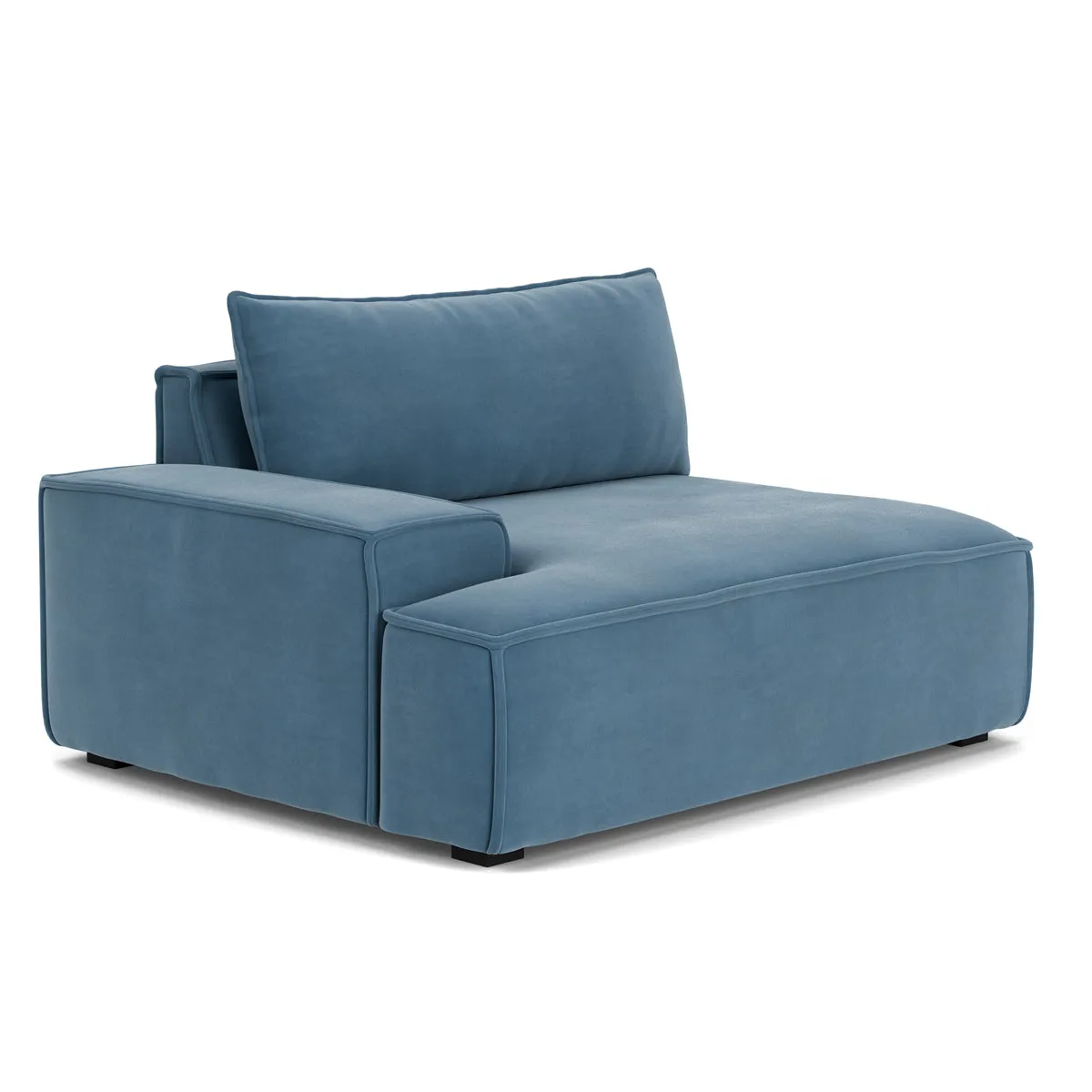 Daphne Velvet 1 Seater Left Arm Modular Sofa