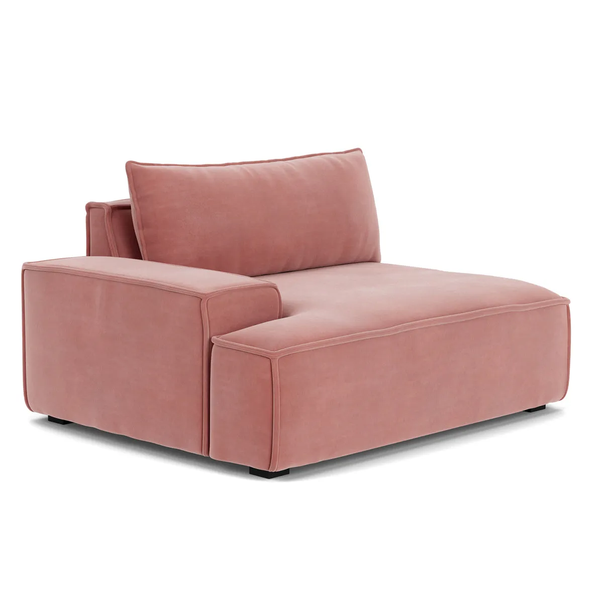 Daphne Velvet 1 Seater Left Arm Modular Sofa