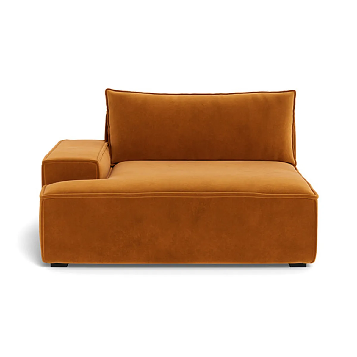 Daphne Velvet 1 Seater Left Arm Modular Sofa