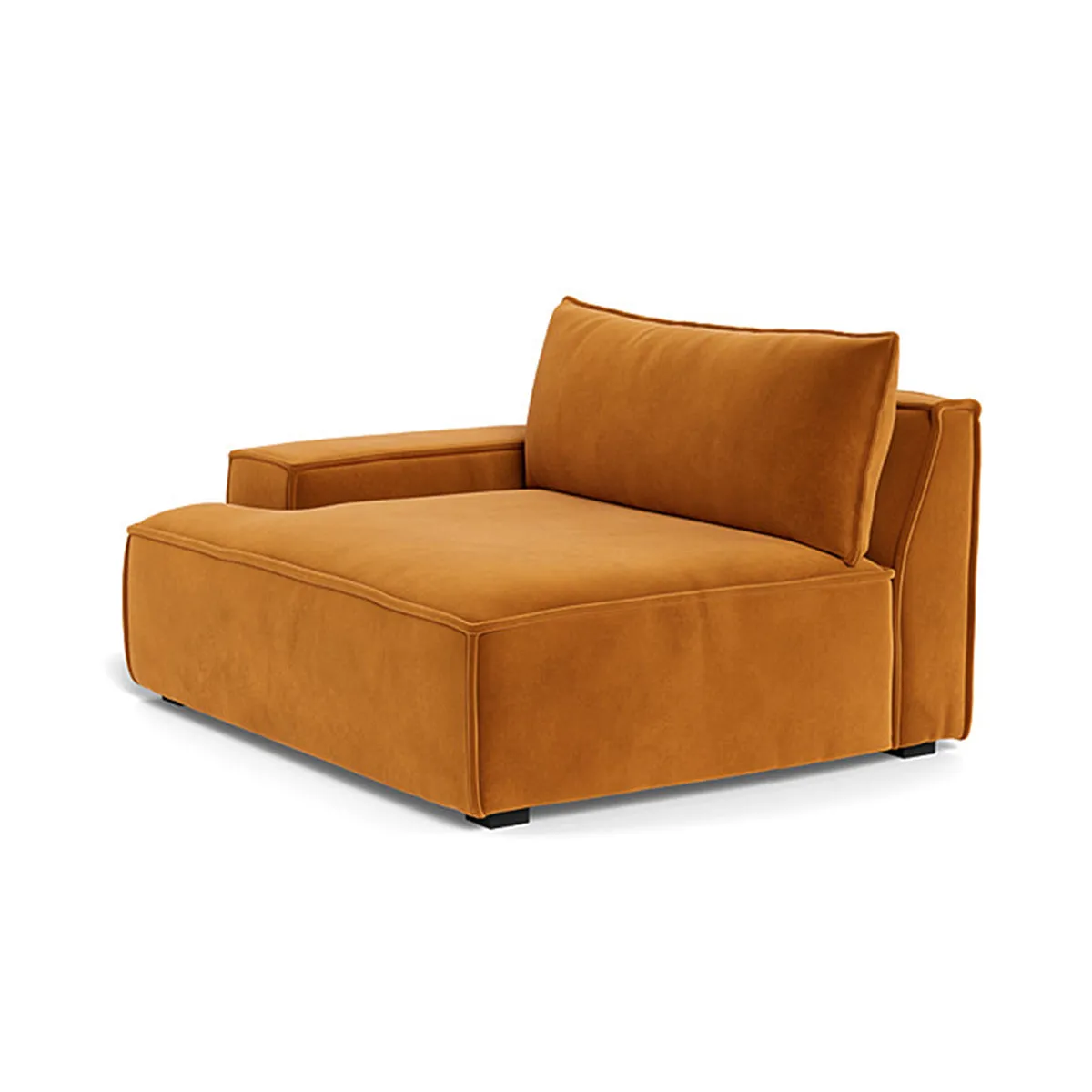 Daphne Velvet 1 Seater Left Arm Modular Sofa