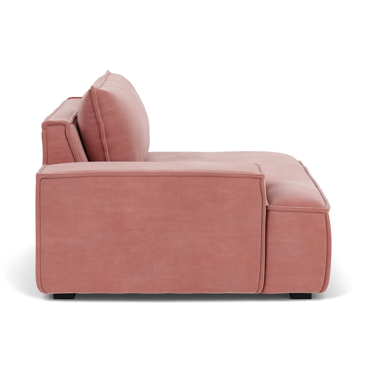 Daphne Velvet 1 Seater Left Arm Modular Sofa
