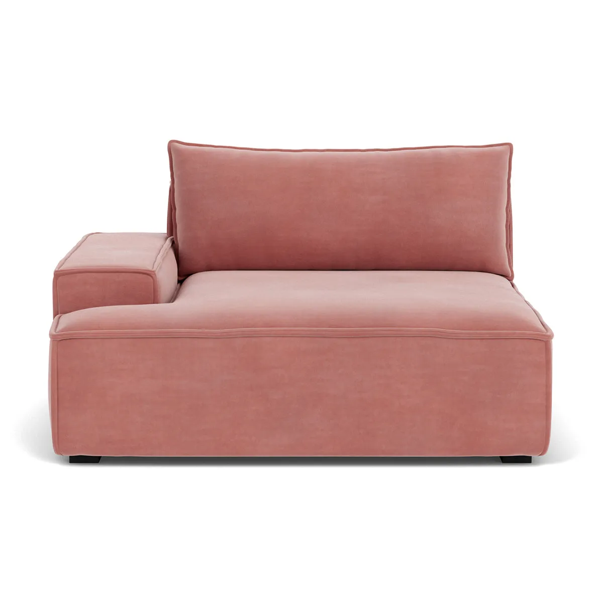 Daphne Velvet 1 Seater Left Arm Modular Sofa