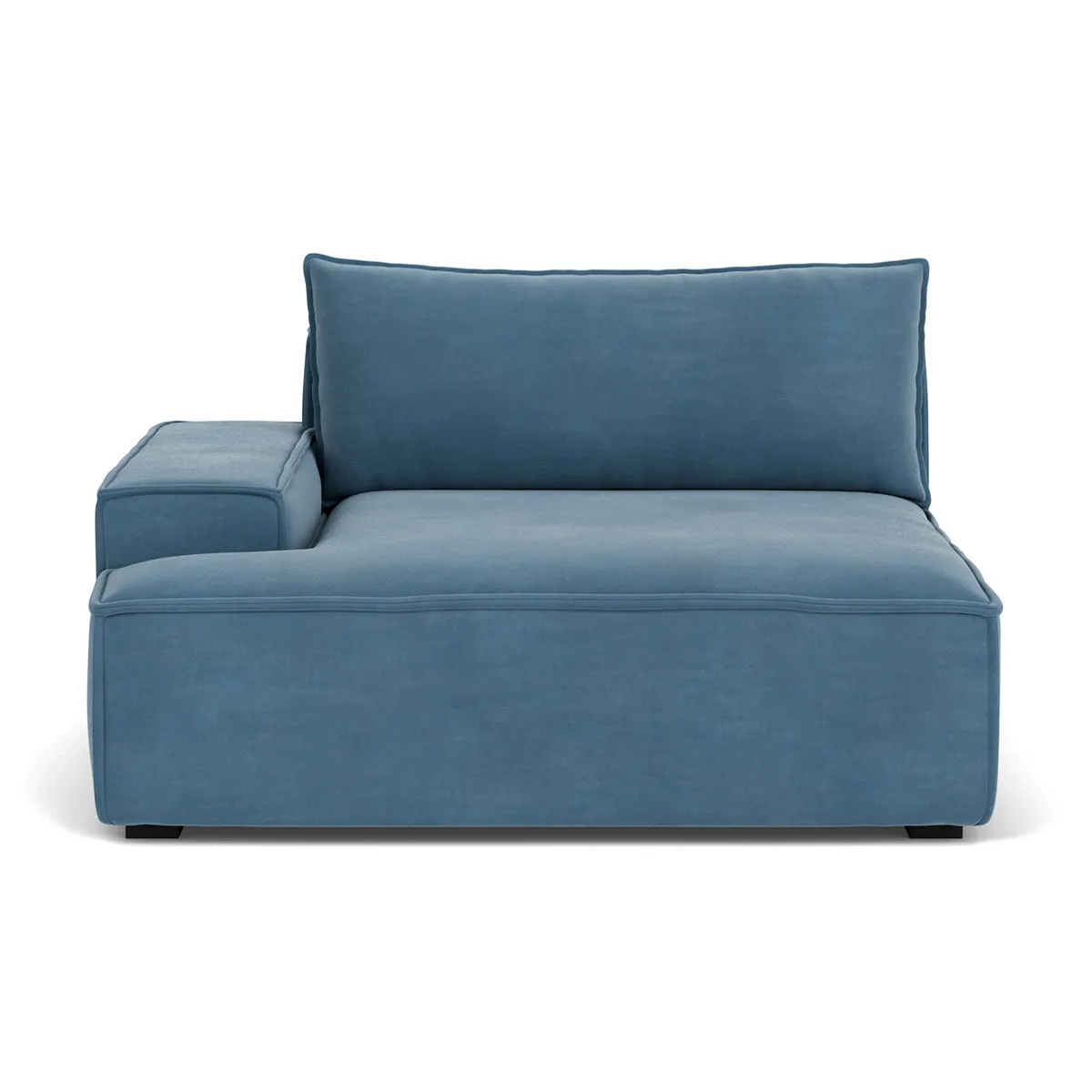 Daphne Velvet 1 Seater Left Arm Modular Sofa