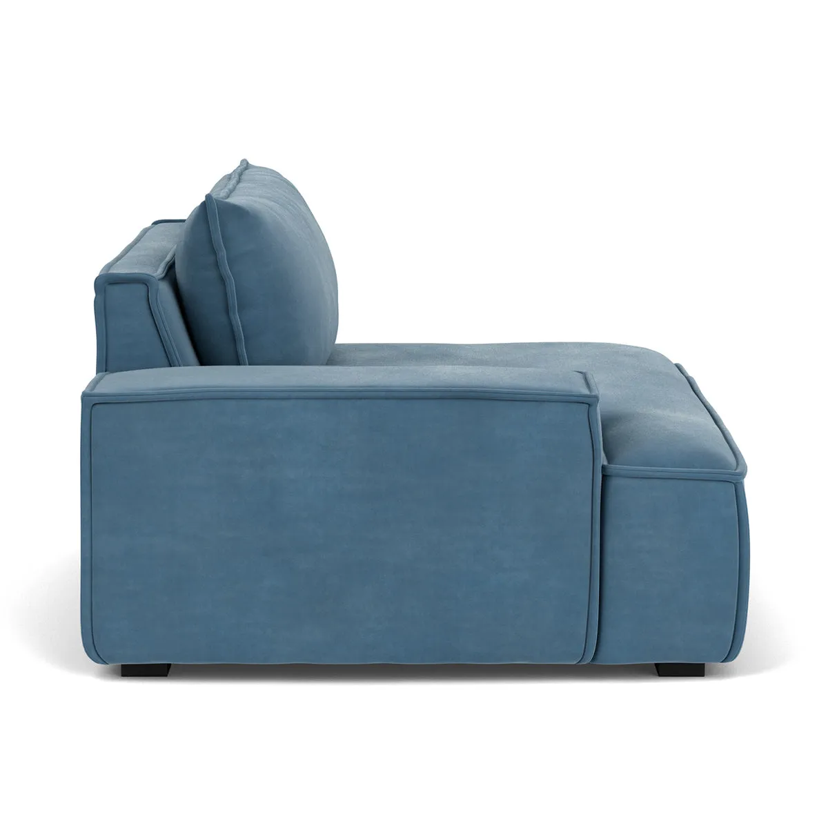 Daphne Velvet 1 Seater Left Arm Modular Sofa