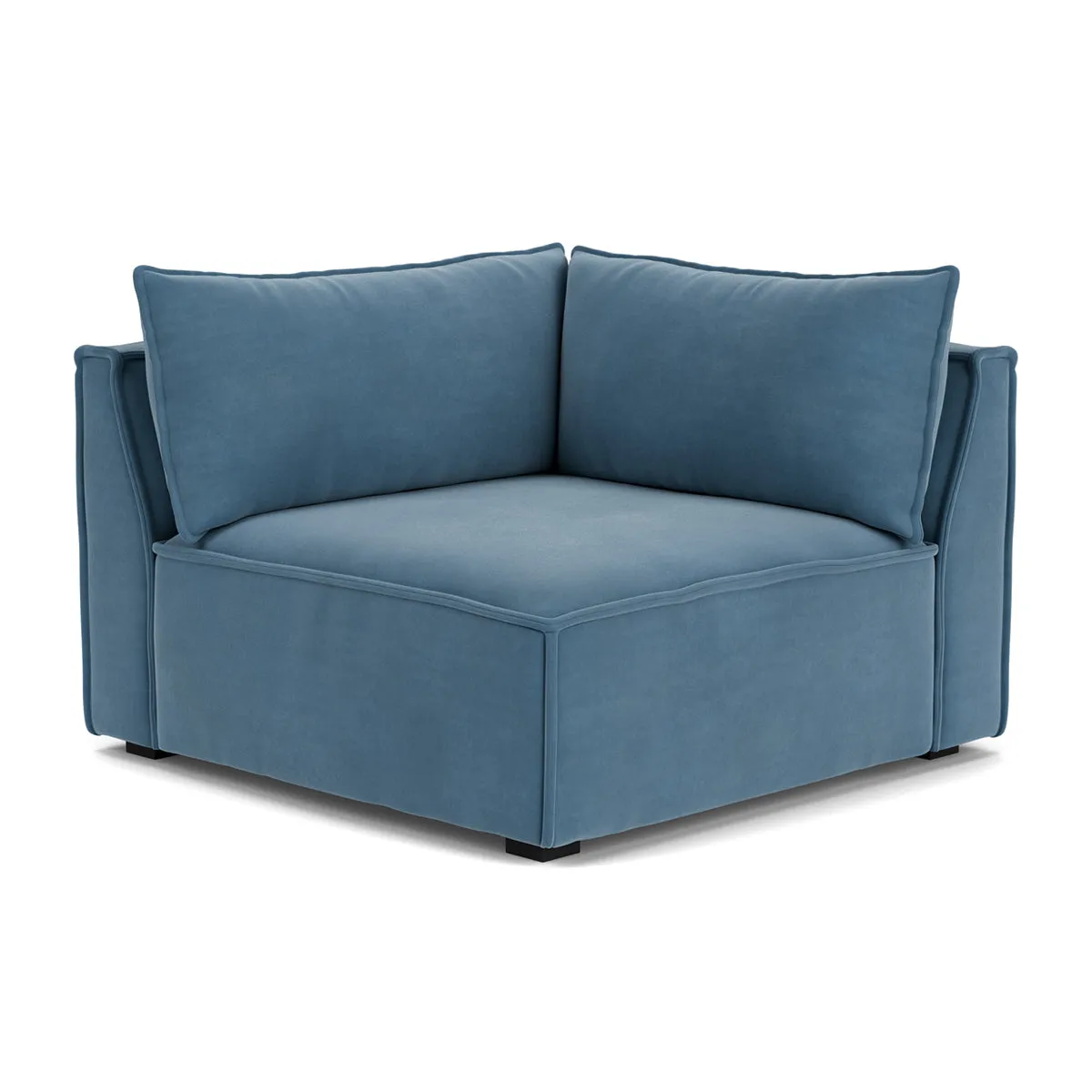 Daphne Velvet 1 Seater Left Corner Modular Sofa