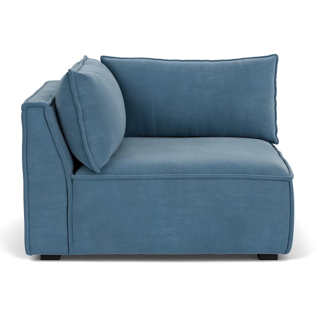 Daphne Velvet 1 Seater Left Corner Modular Sofa
