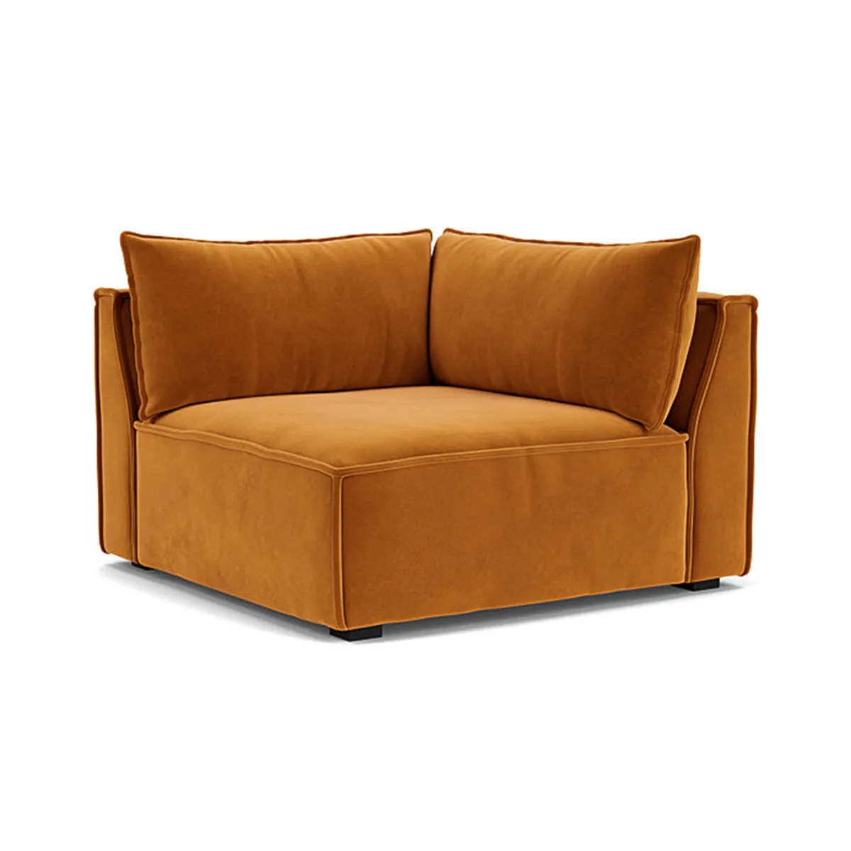 Daphne Velvet 1 Seater Left Corner Modular Sofa