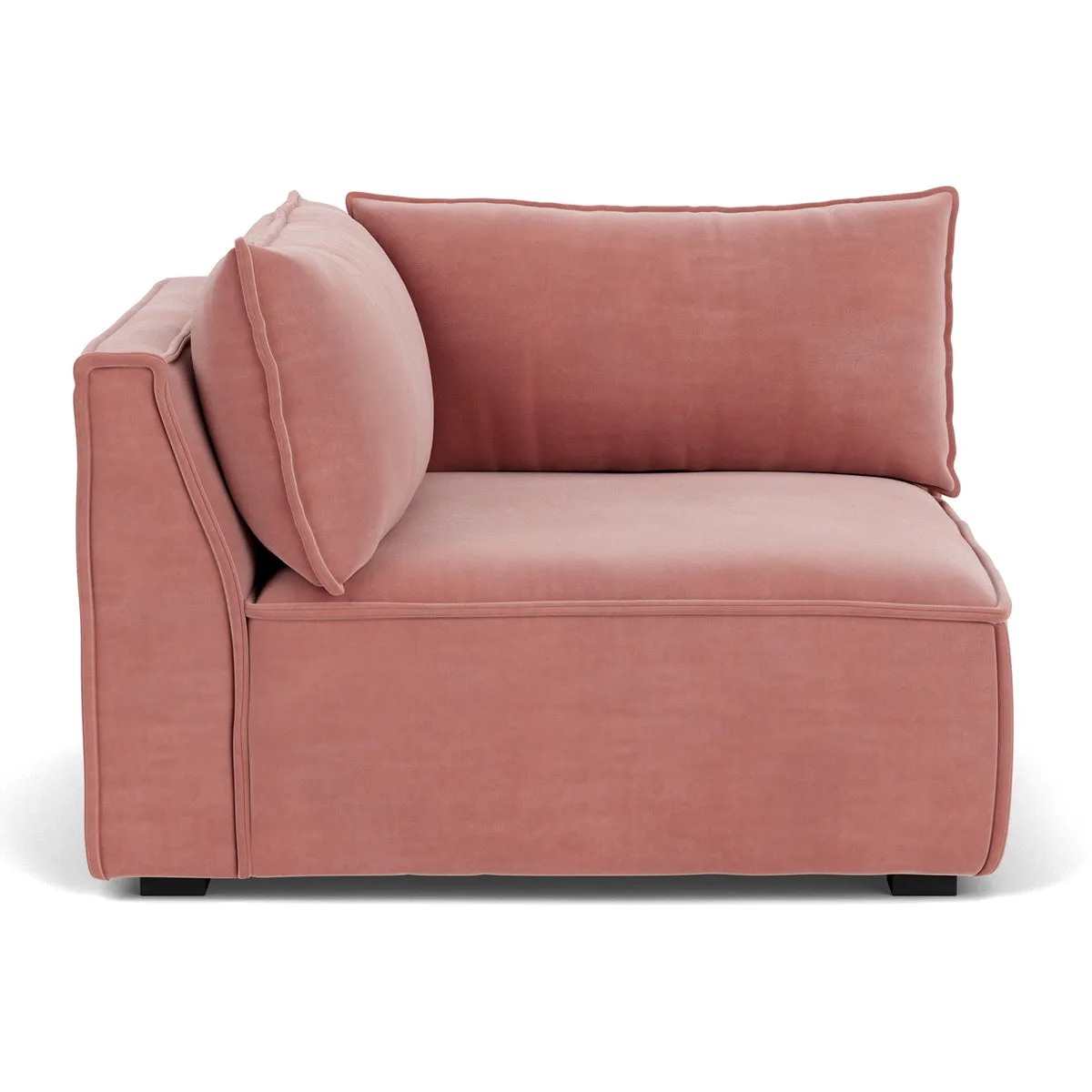 Daphne Velvet 1 Seater Left Corner Modular Sofa