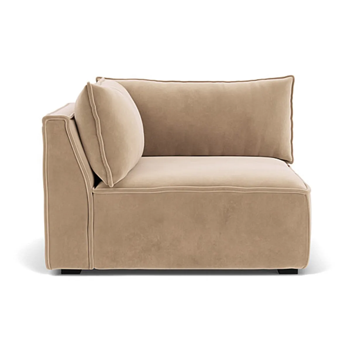 Daphne Velvet 1 Seater Left Corner Modular Sofa